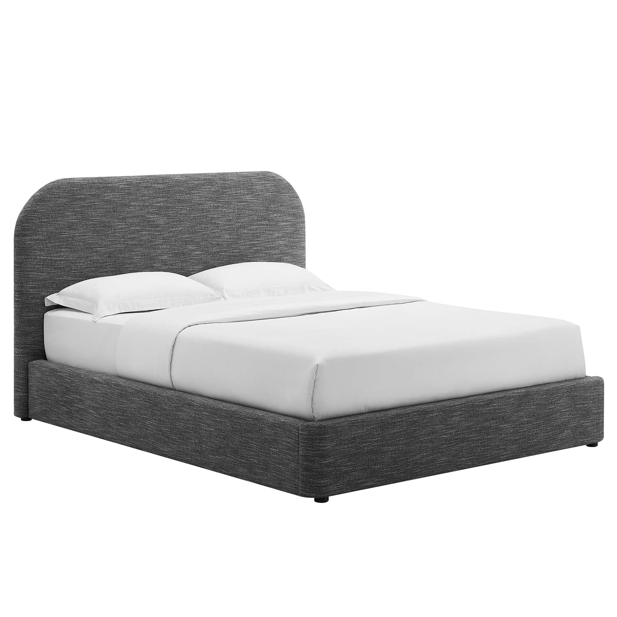 Modway Keynote Upholstered Fabric Curved Queen Platform Bed