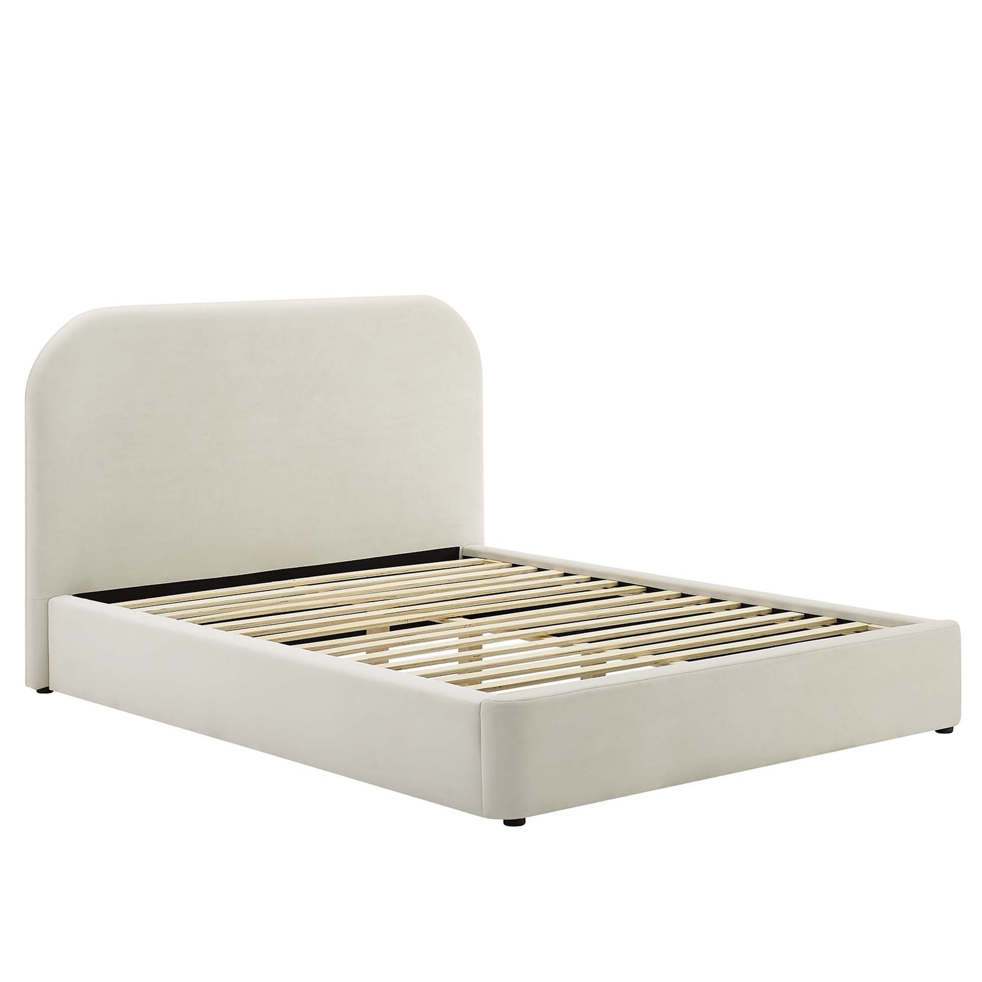 Modway Keynote Performance Velvet Curved Queen Platform Bed
