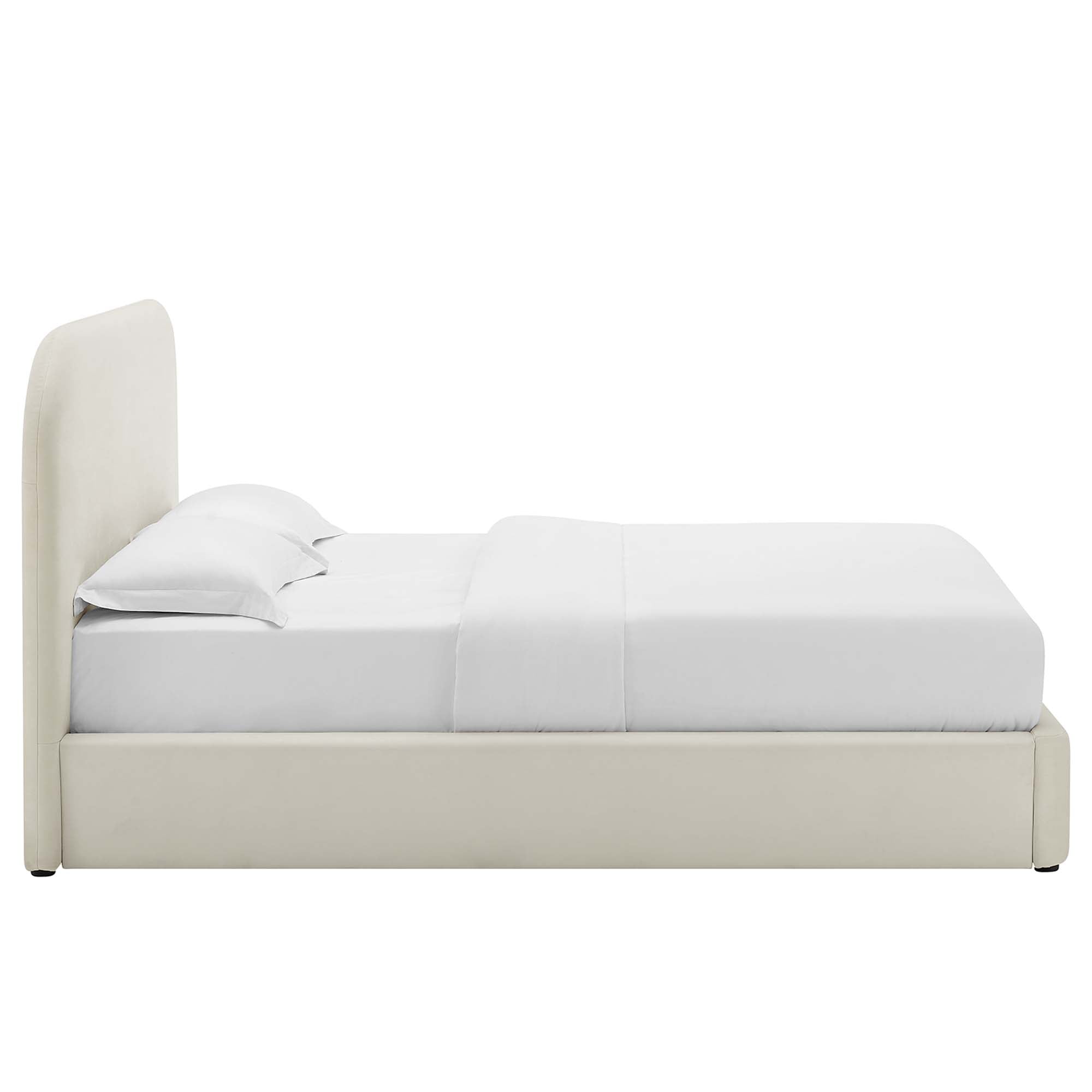 Modway Keynote Performance Velvet Curved Queen Platform Bed