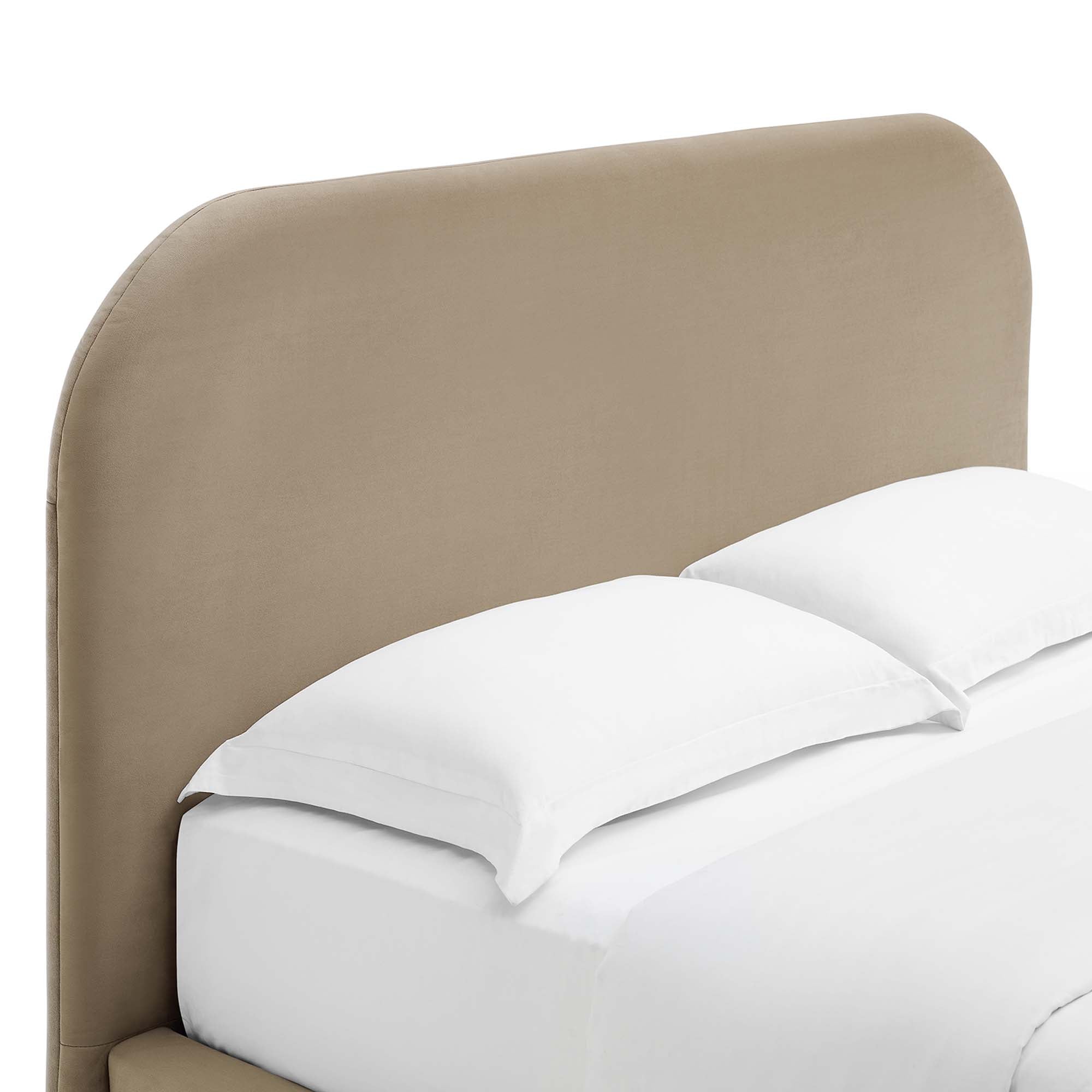 Modway Keynote Performance Velvet Curved Queen Platform Bed