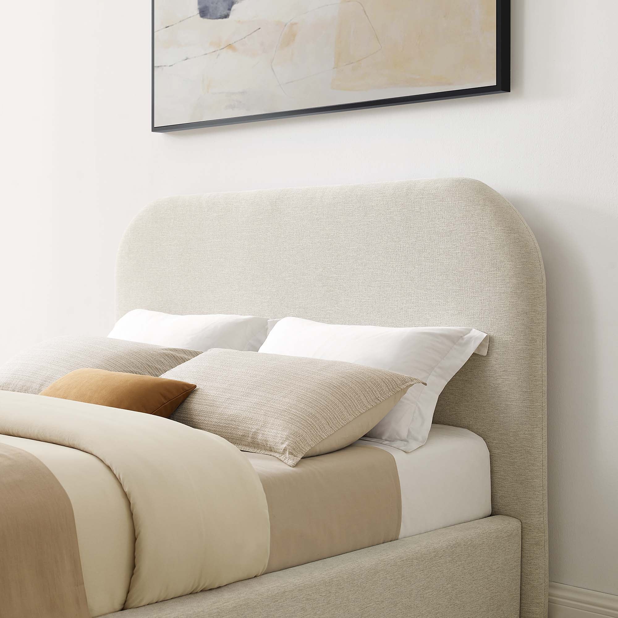 Modway Keynote Upholstered Fabric Curved King Platform Bed