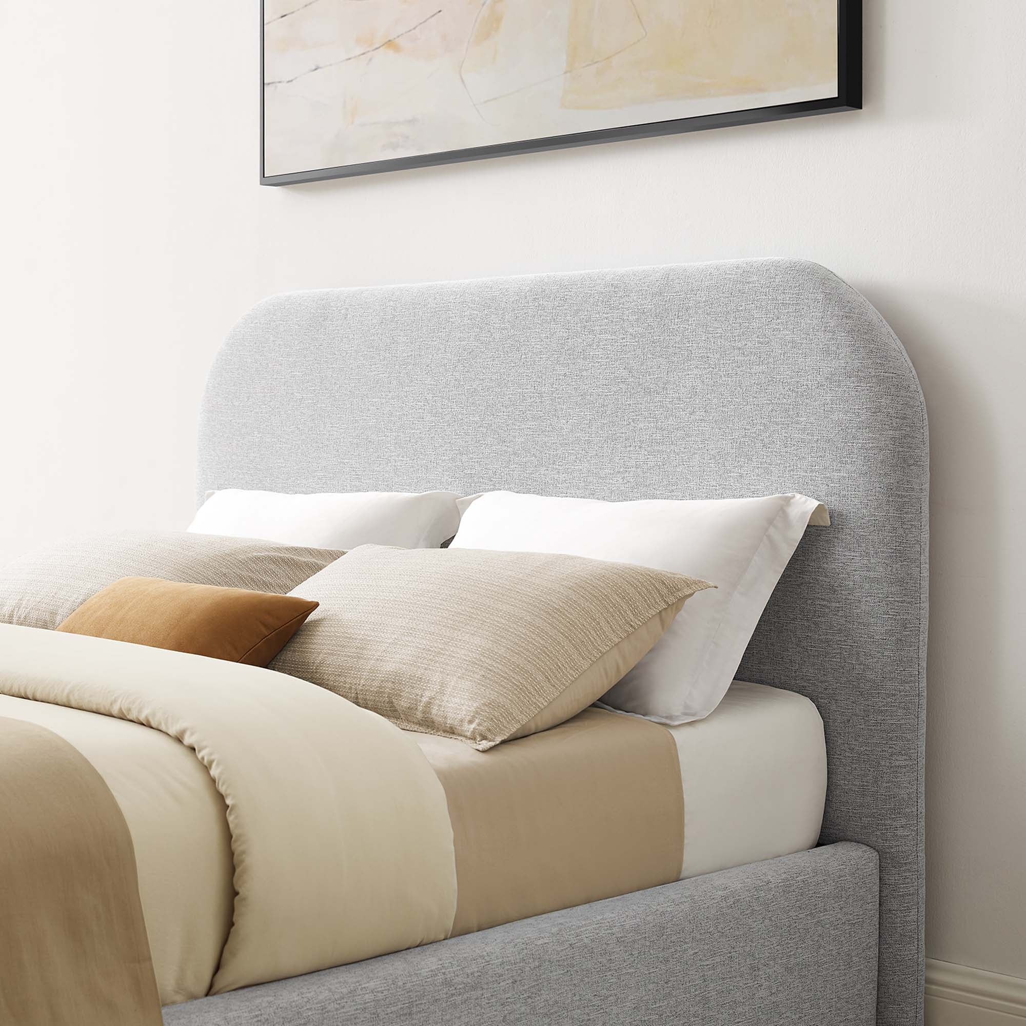 Modway Keynote Upholstered Fabric Curved King Platform Bed