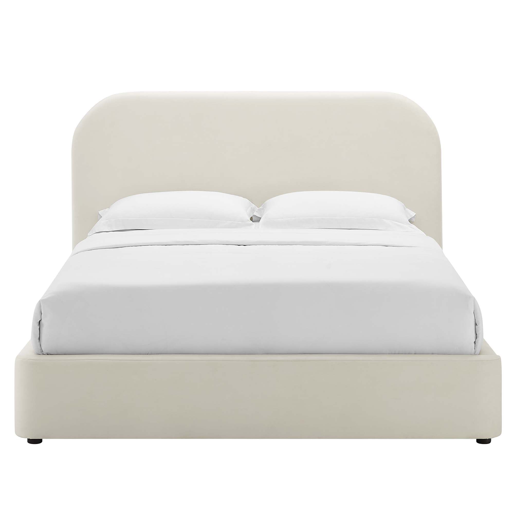 Modway Keynote Performance Velvet Curved King Platform Bed