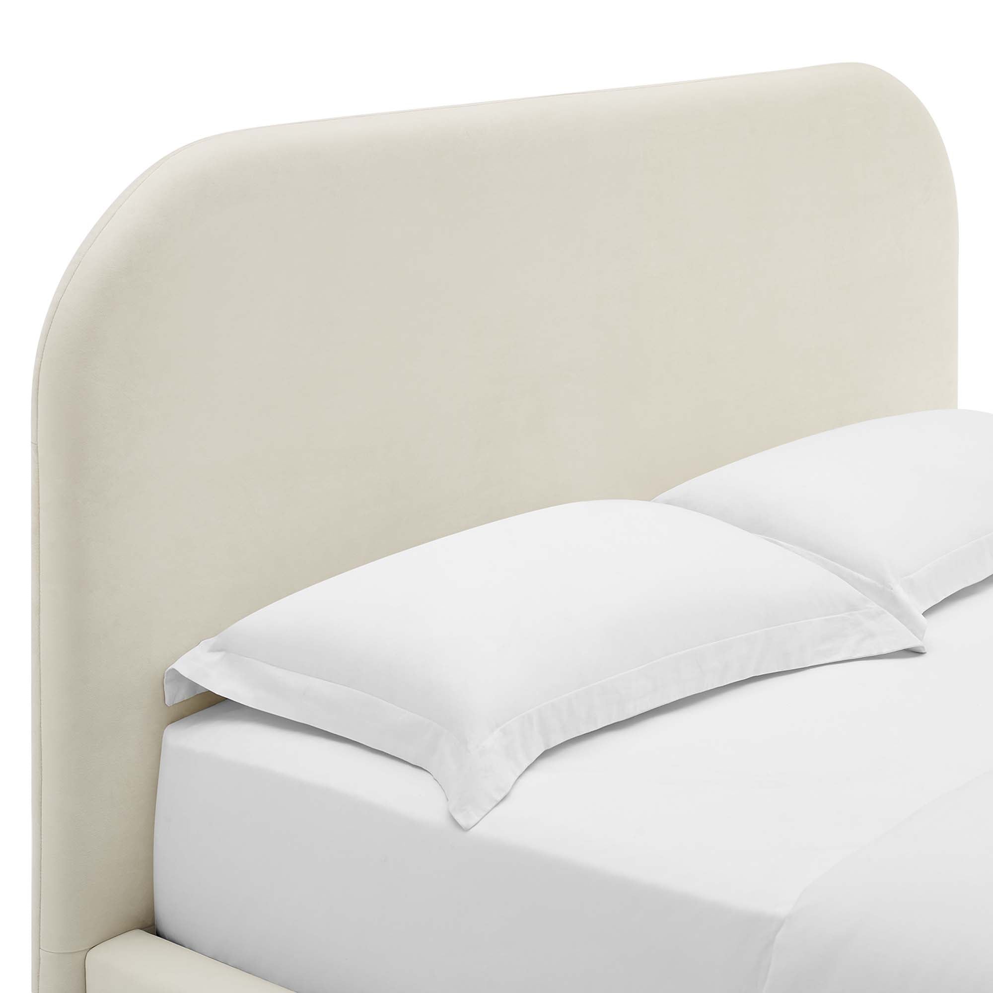 Modway Keynote Performance Velvet Curved King Platform Bed