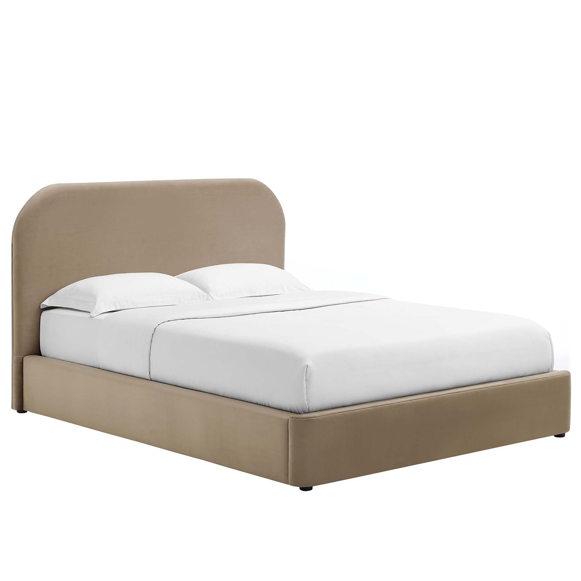 Modway Keynote Performance Velvet Curved King Platform Bed