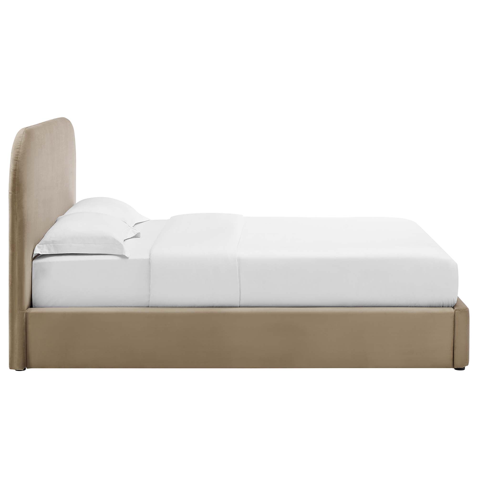Modway Keynote Performance Velvet Curved King Platform Bed