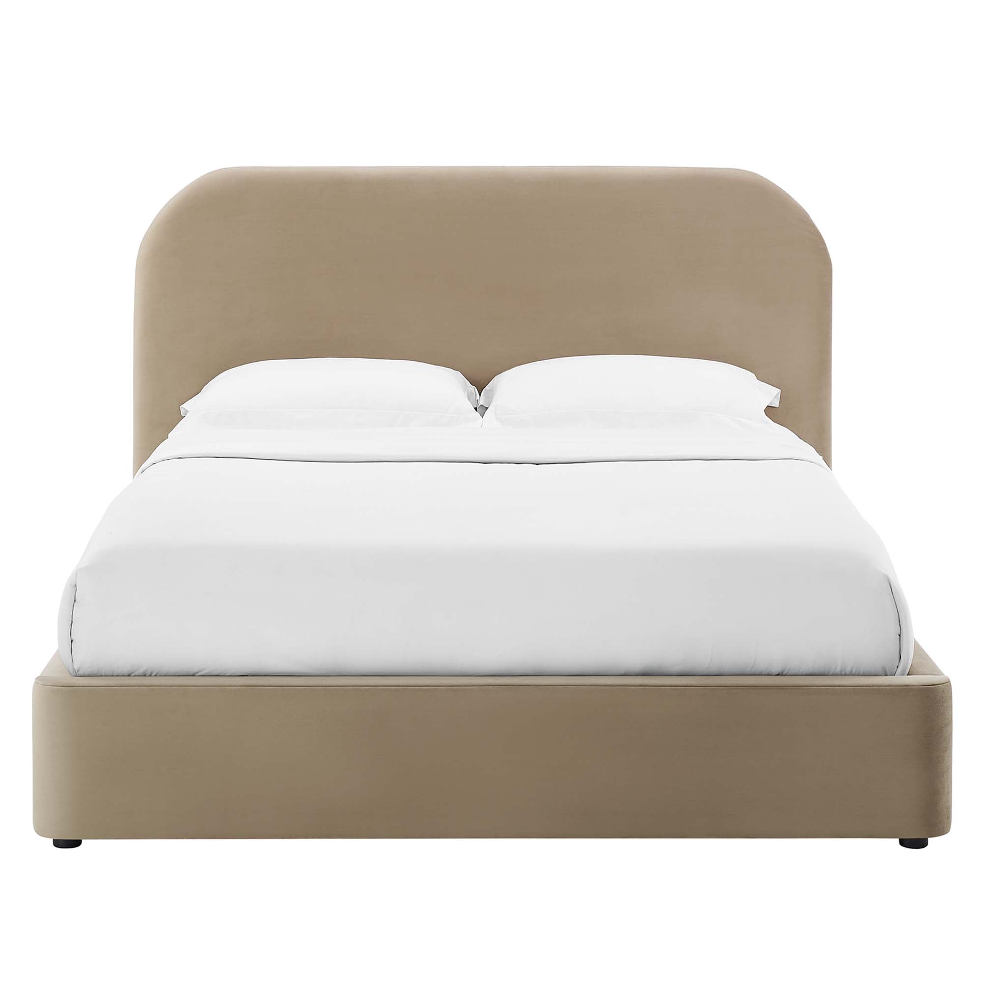Modway Keynote Performance Velvet Curved King Platform Bed