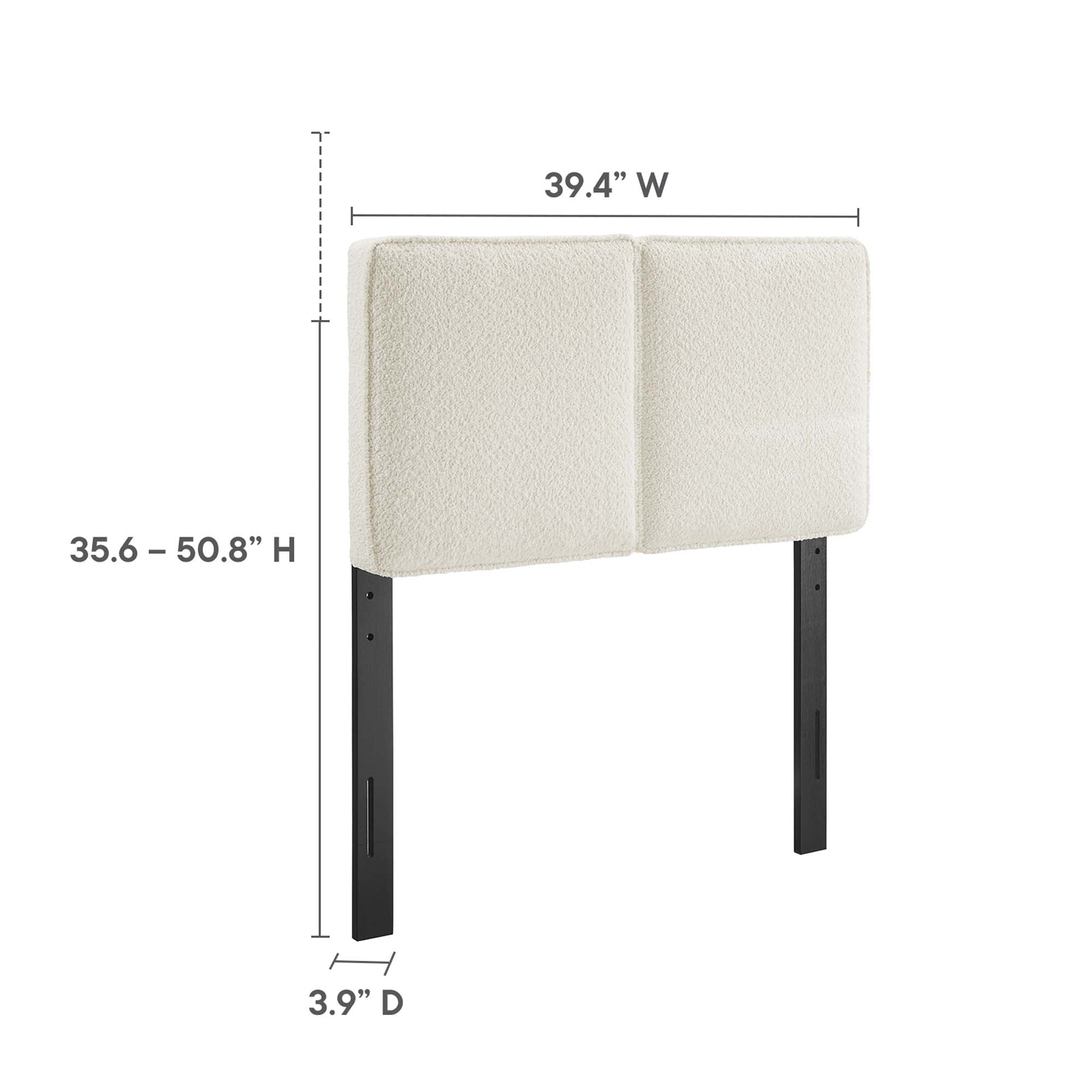 Modway Lindee Boucle Fabric Twin Headboard