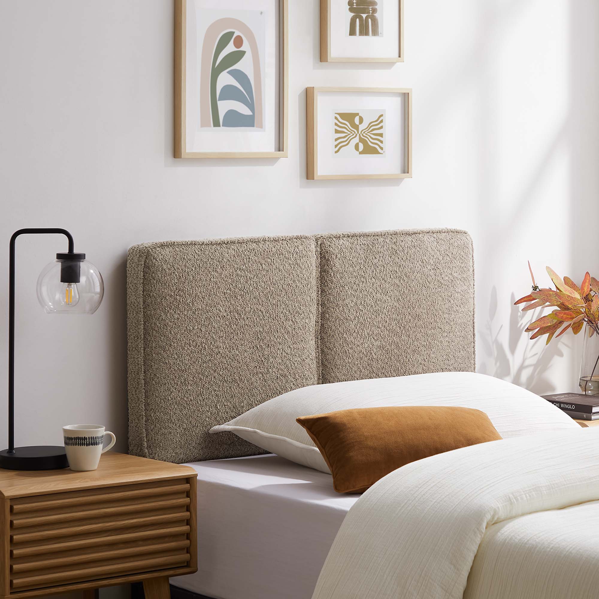 Modway Lindee Boucle Fabric Twin Headboard
