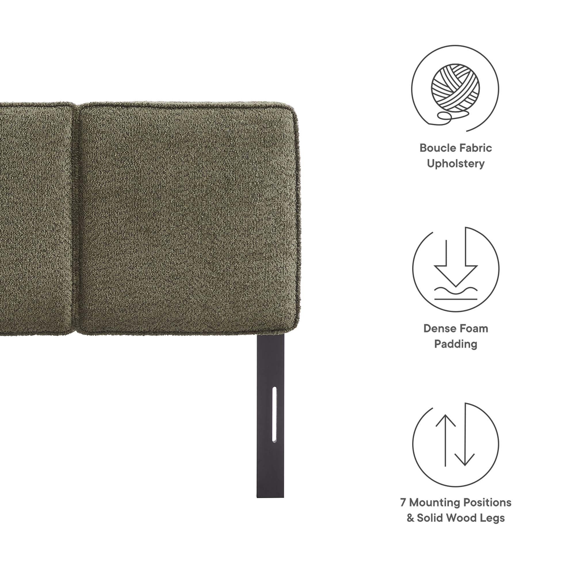 Modway Lindee Boucle Fabric Twin Headboard