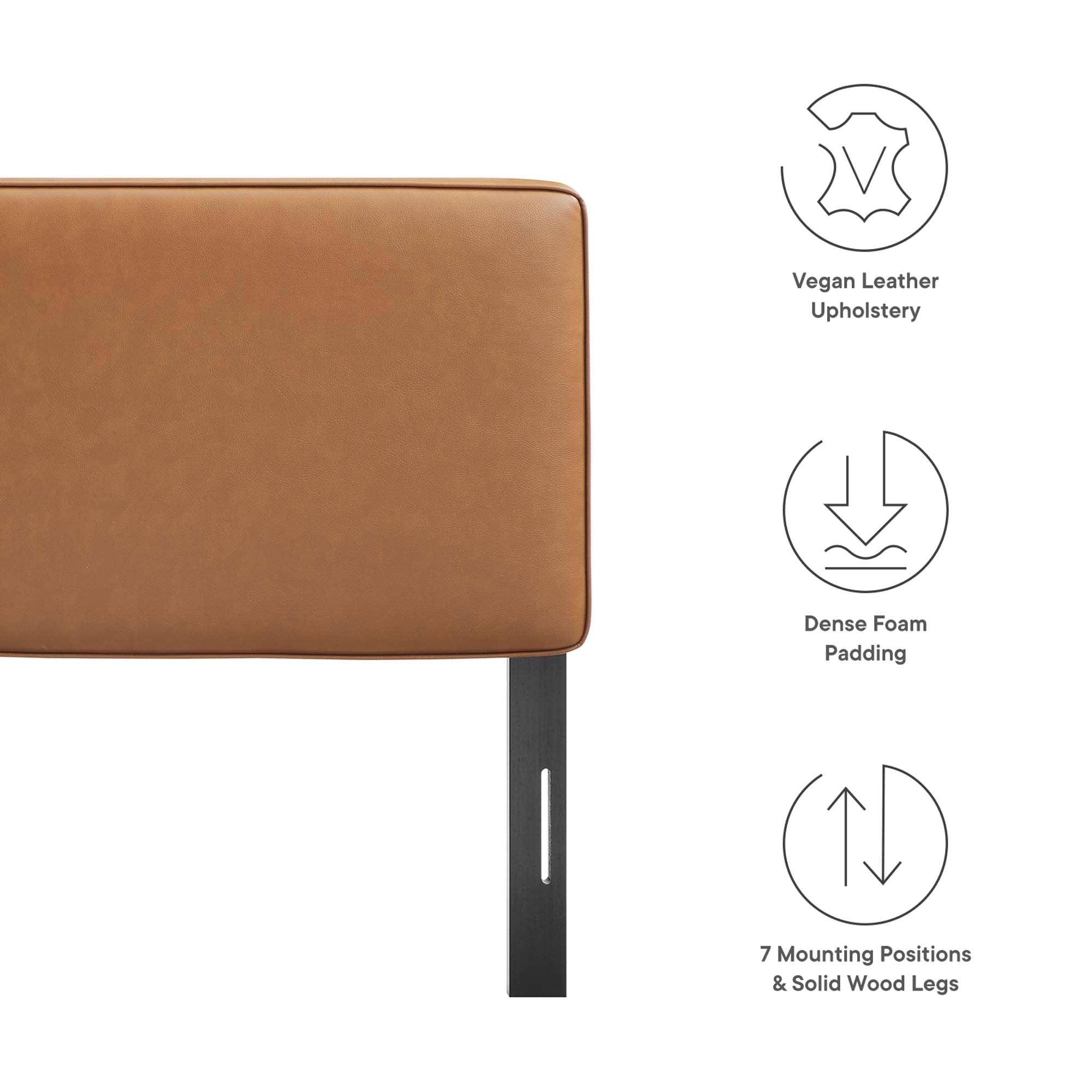 Modway Lindee Vegan Leather Queen Headboard