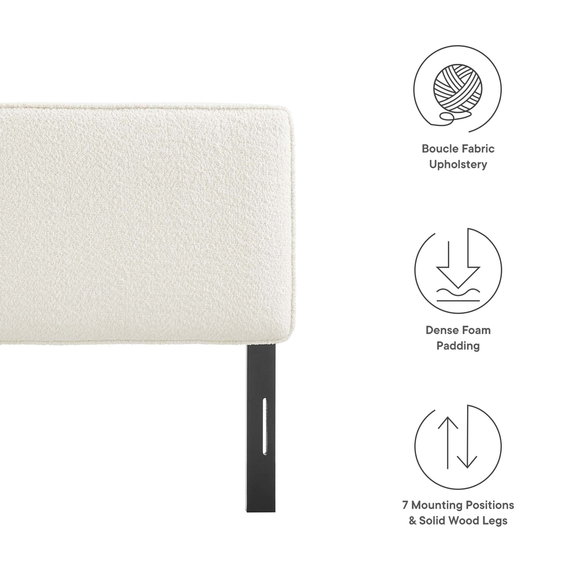 Modway Lindee Boucle Fabric King Headboard