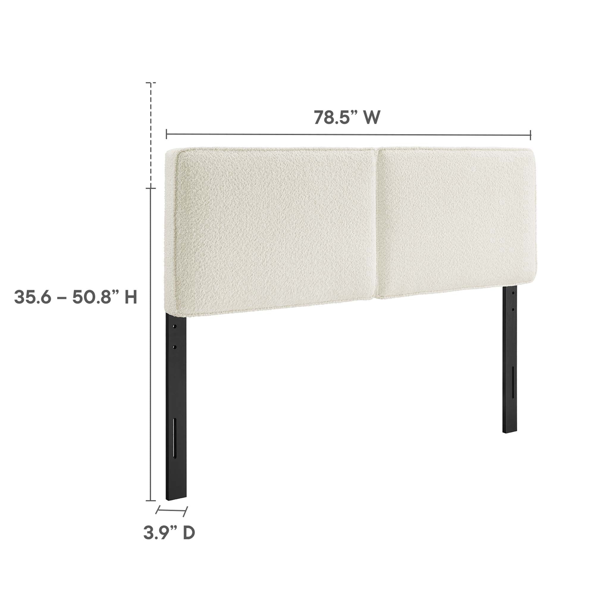 Modway Lindee Boucle Fabric King Headboard