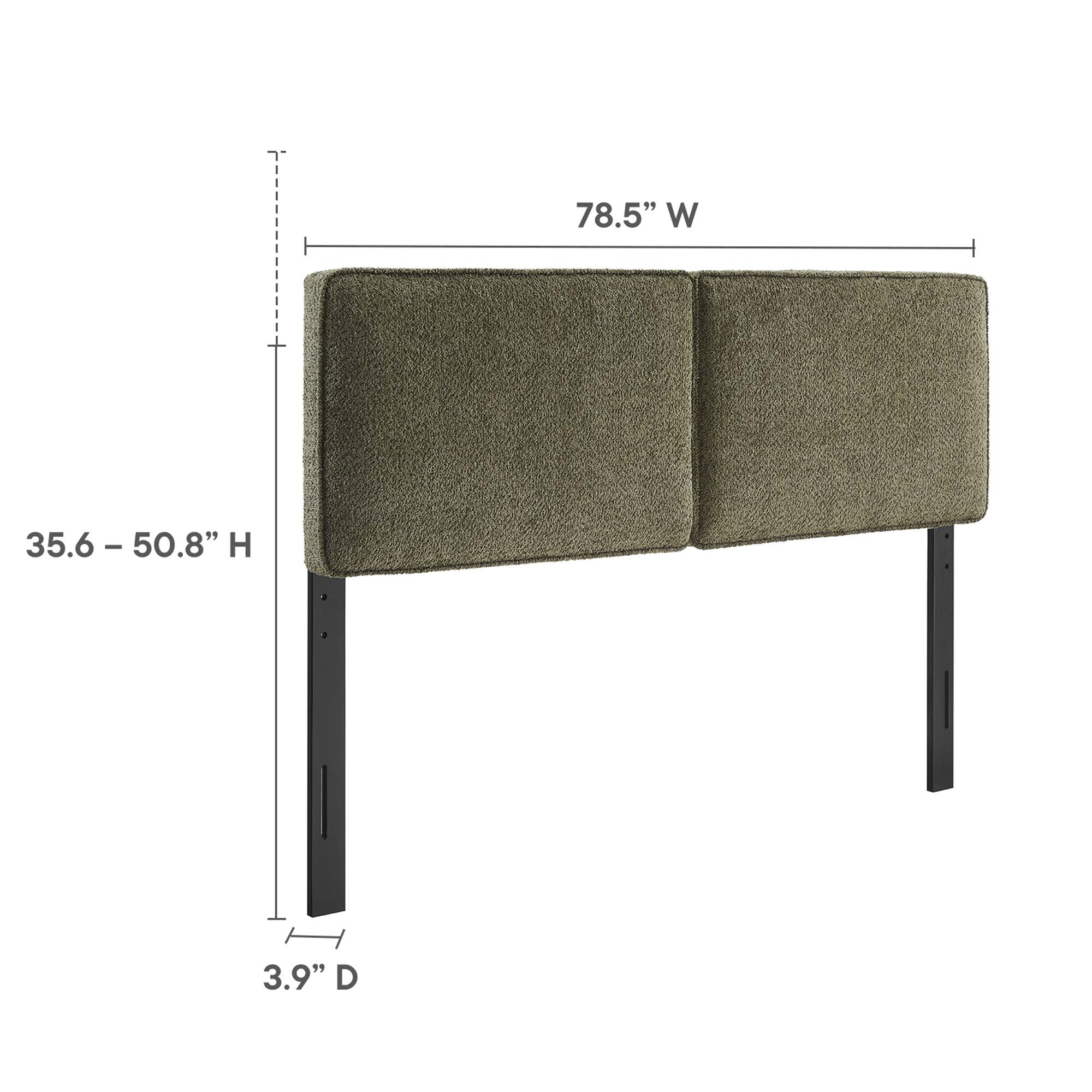 Modway Lindee Boucle Fabric King Headboard