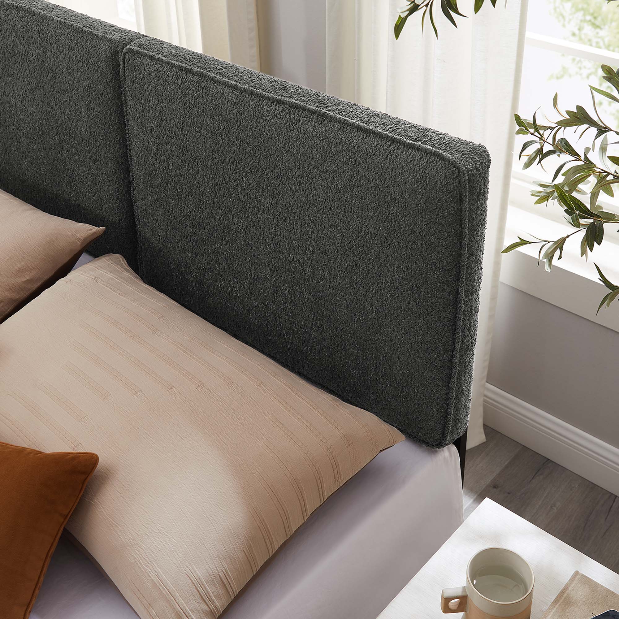 Modway Lindee Boucle Fabric King Headboard