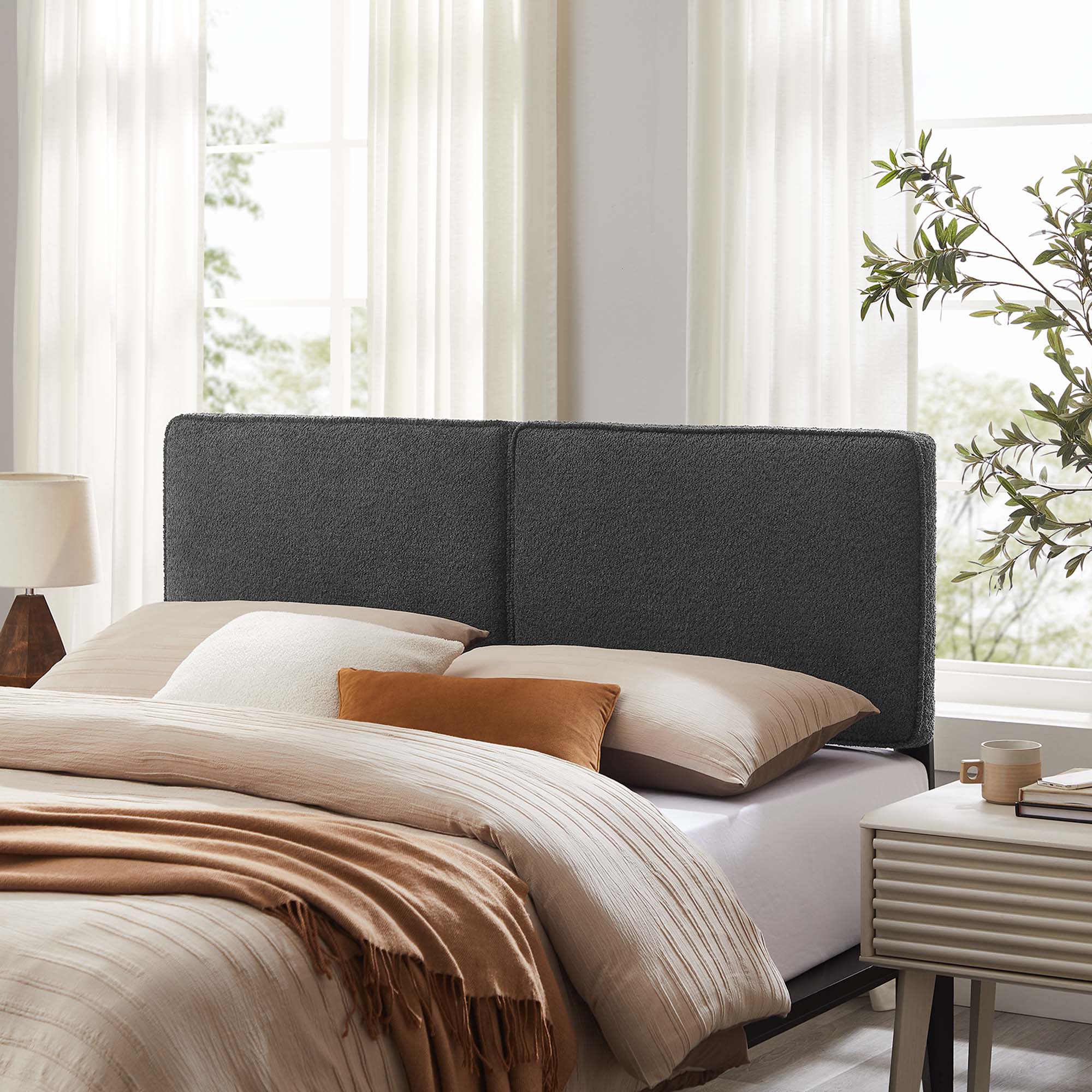 Modway Lindee Boucle Fabric King Headboard