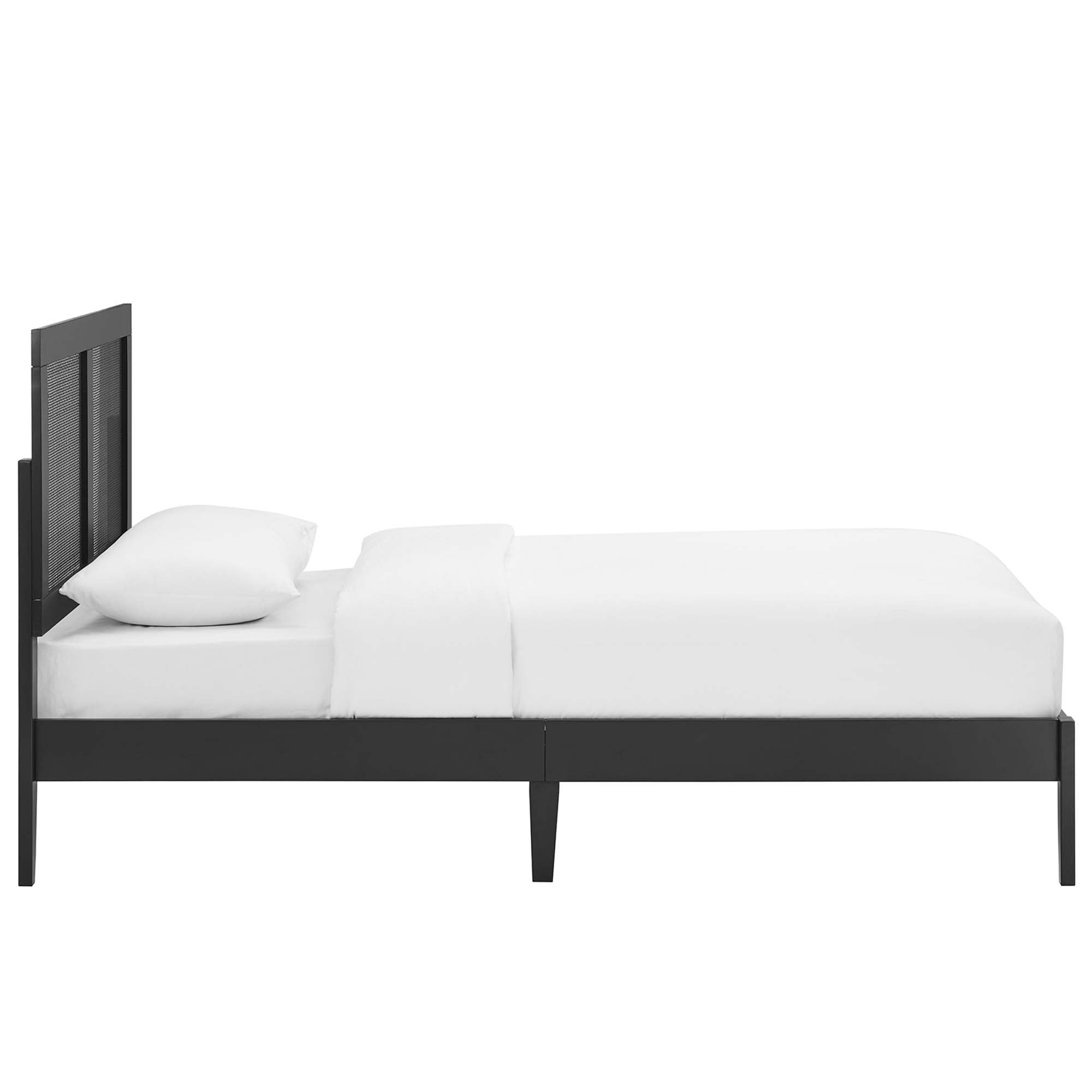Modway Sirocco Rattan and Wood Twin Platform Bed
