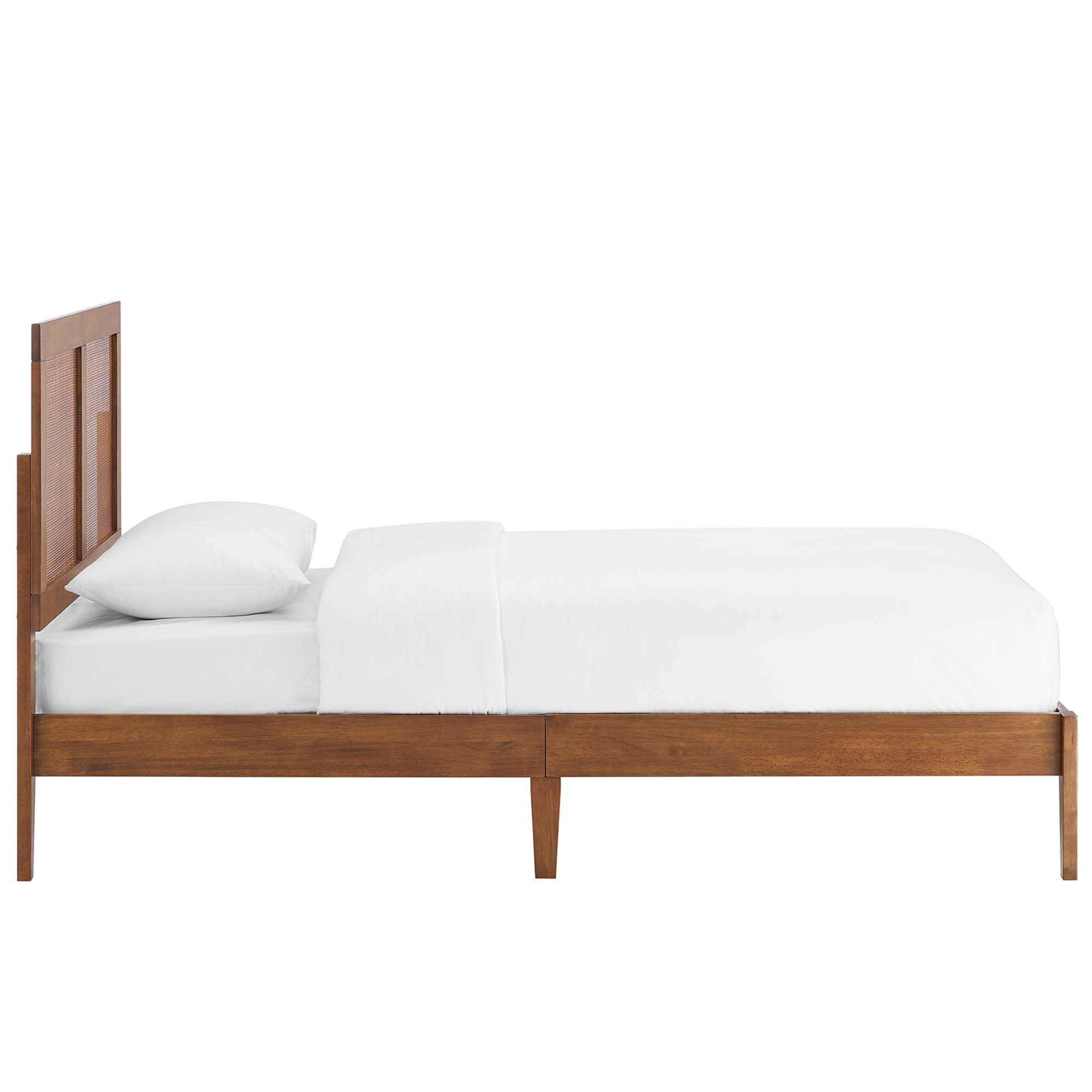 Modway Sirocco Rattan and Wood Twin Platform Bed