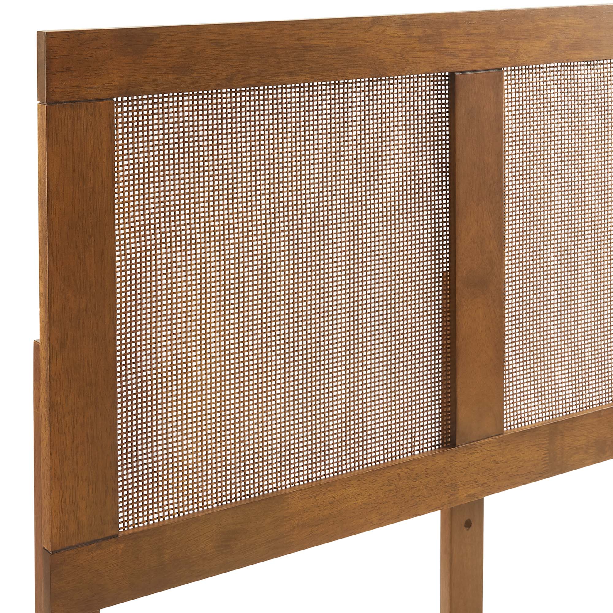 Modway Sirocco Rattan and Wood Twin Platform Bed