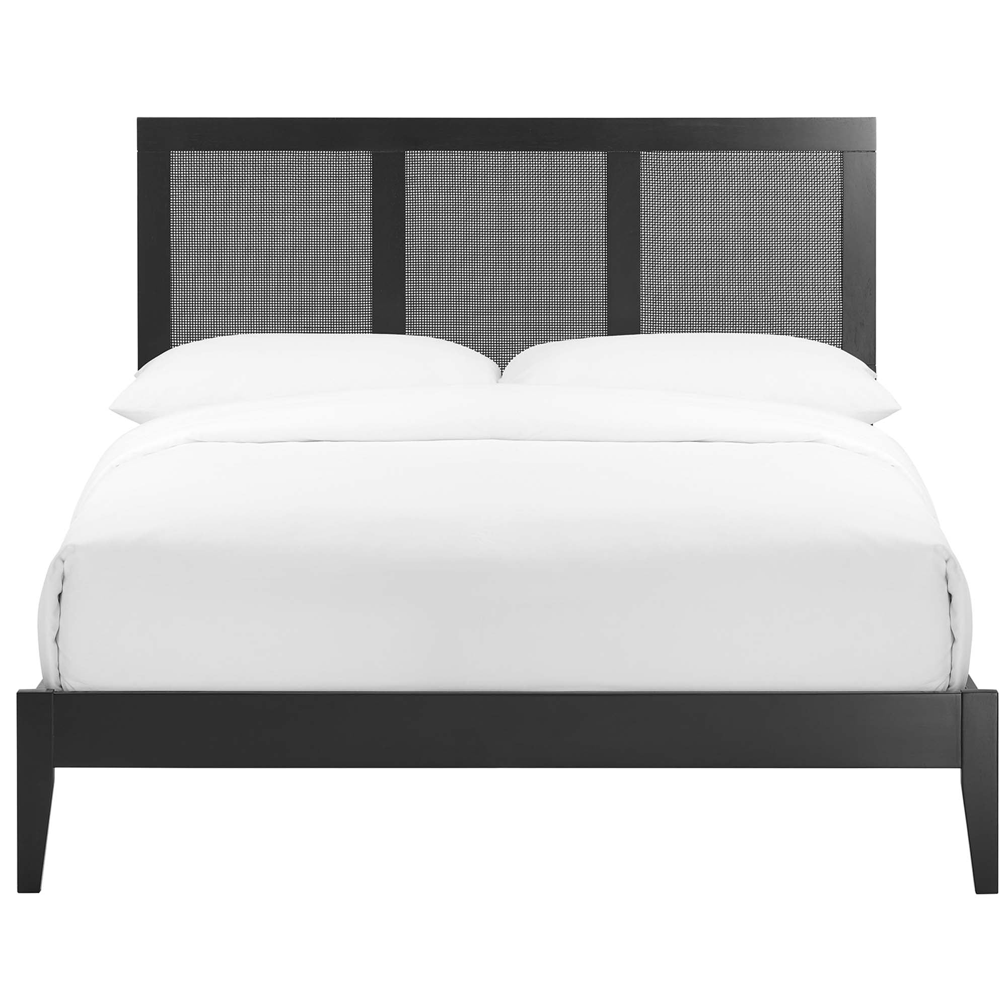 Modway Sirocco Rattan and Wood Full Platform Bed