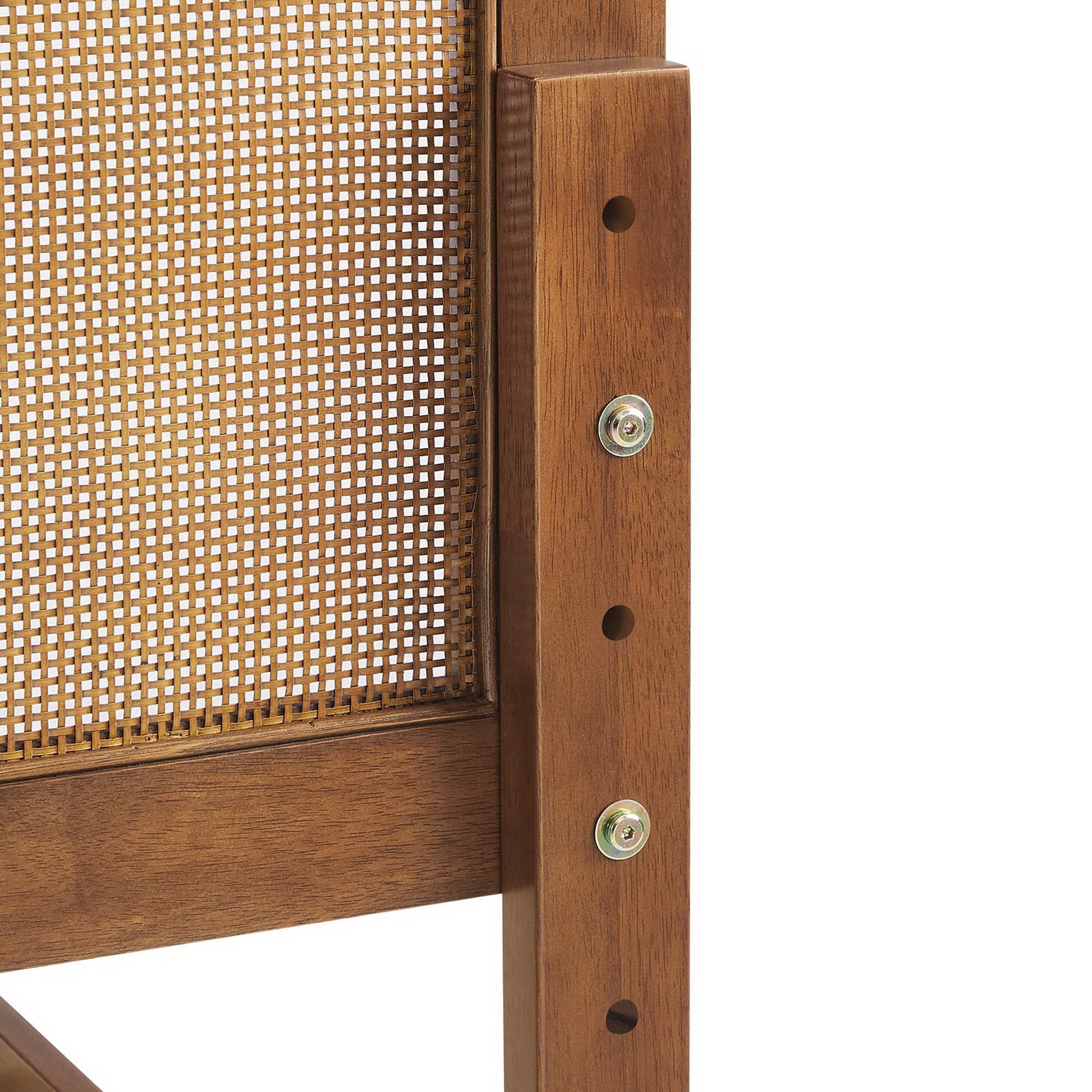 Modway Sirocco Rattan and Wood Full Platform Bed