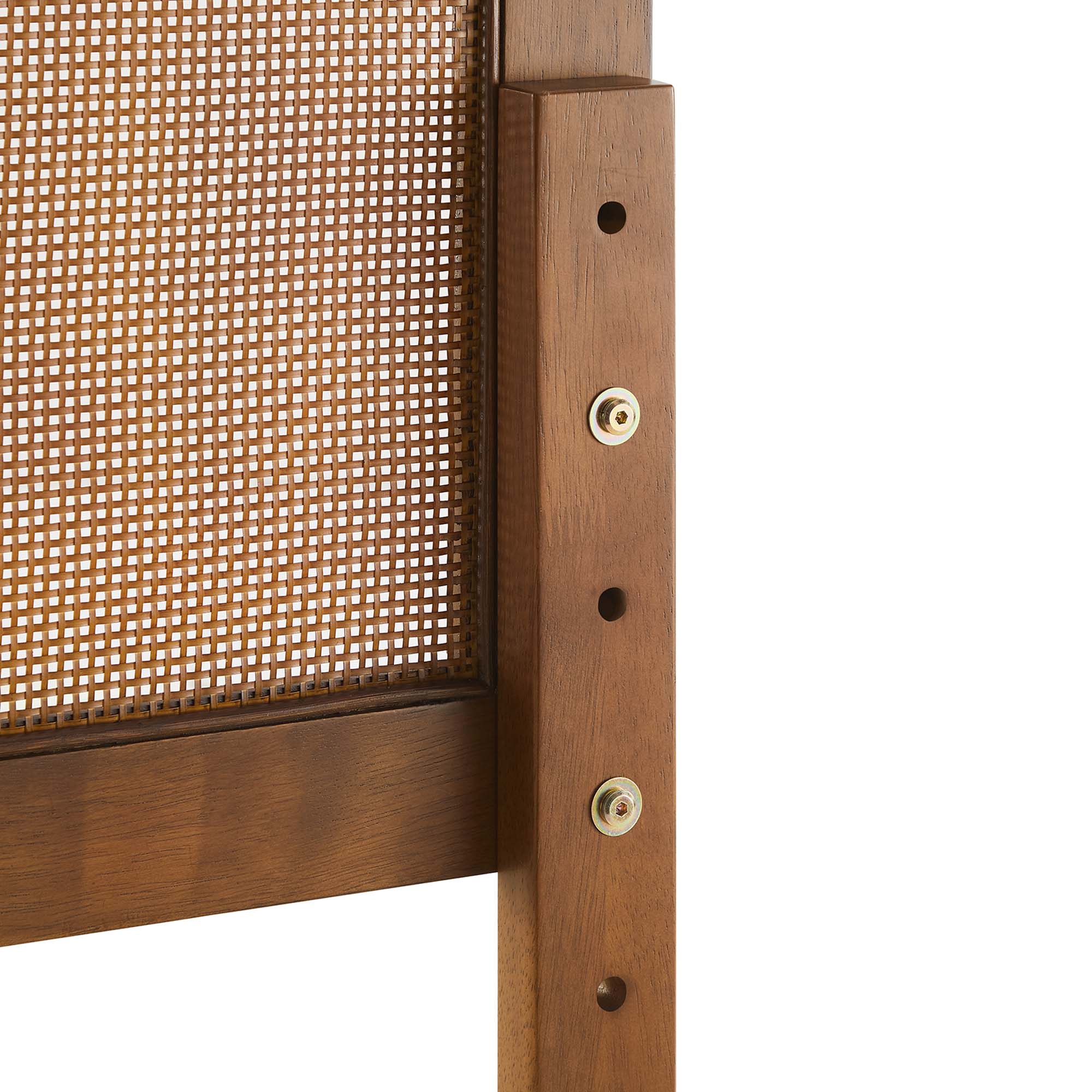 Modway Sirocco Rattan and Wood King Platform Bed