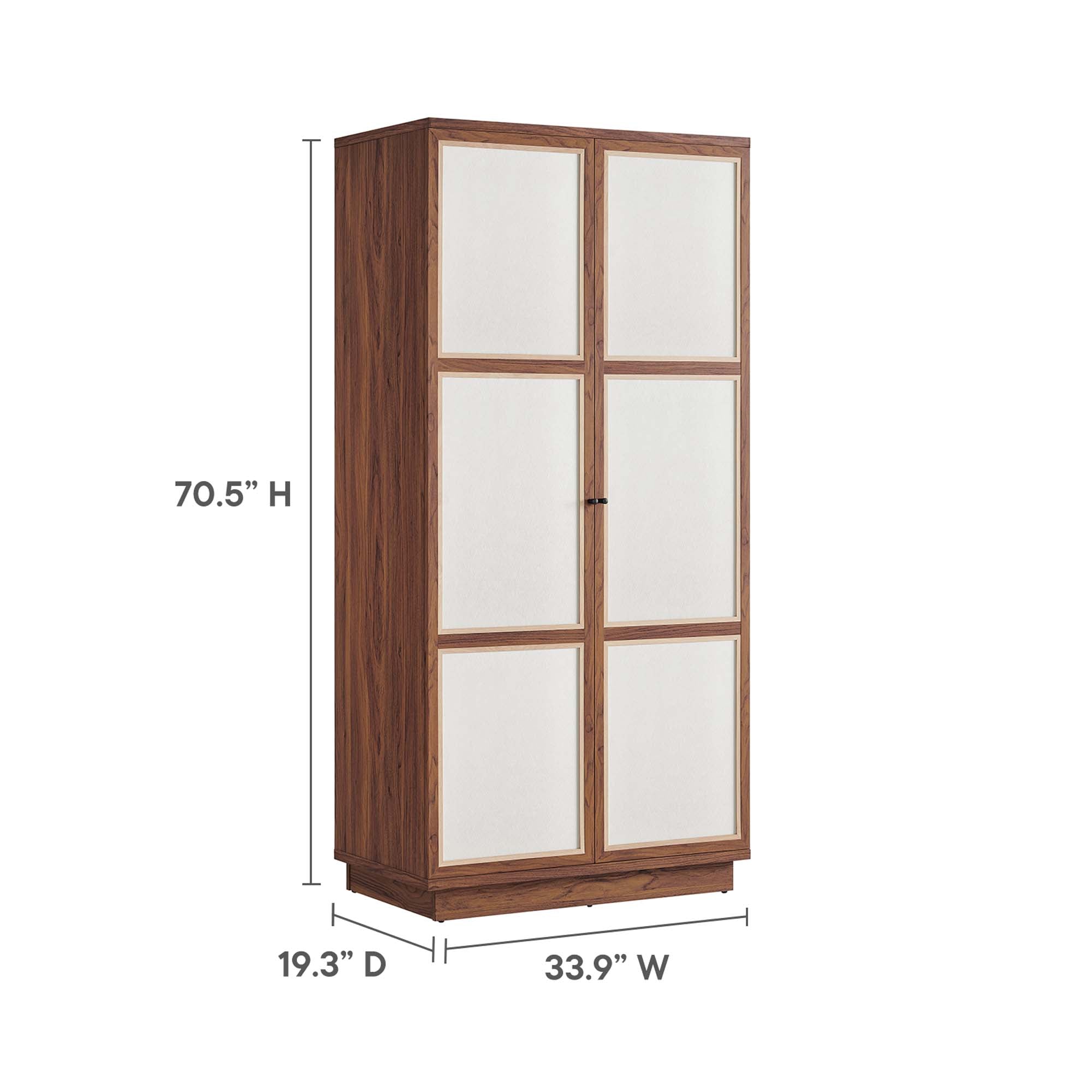 Modway Capri 70" Tall Wood Grain Storage Cabinet