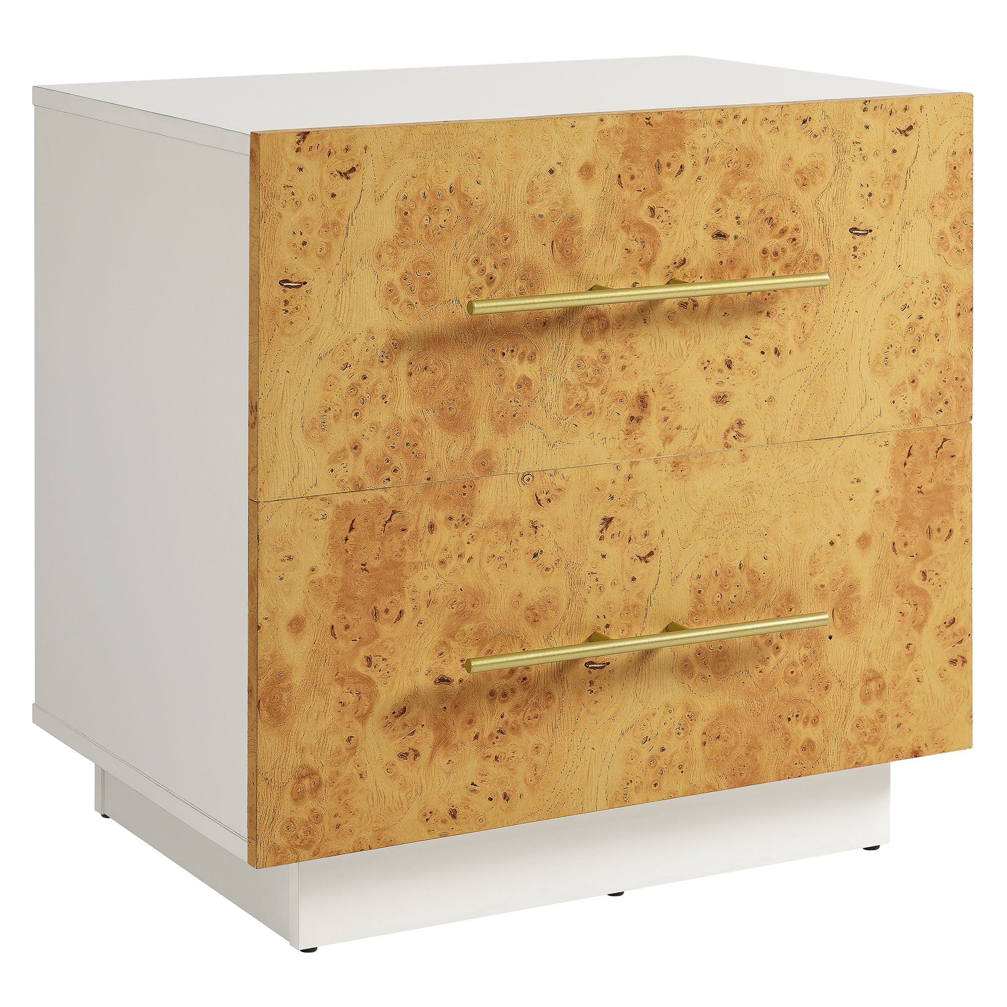 Modway Abel 2-Drawer Burl Wood Nightstand