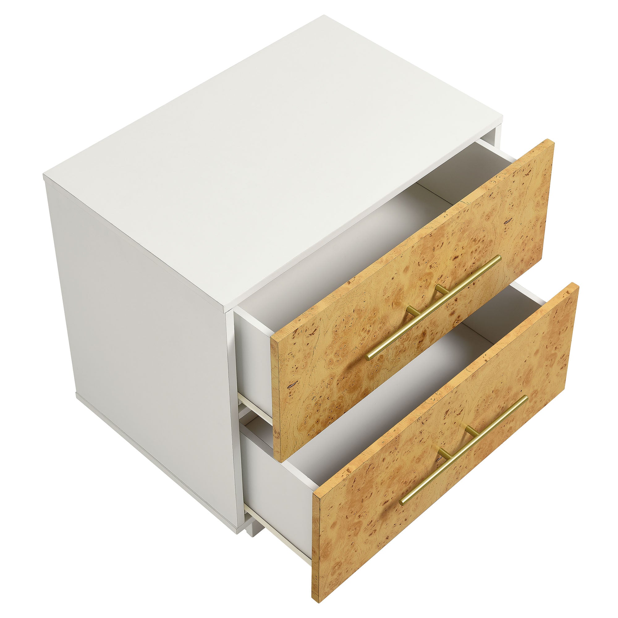 Modway Abel 2-Drawer Burl Wood Nightstand
