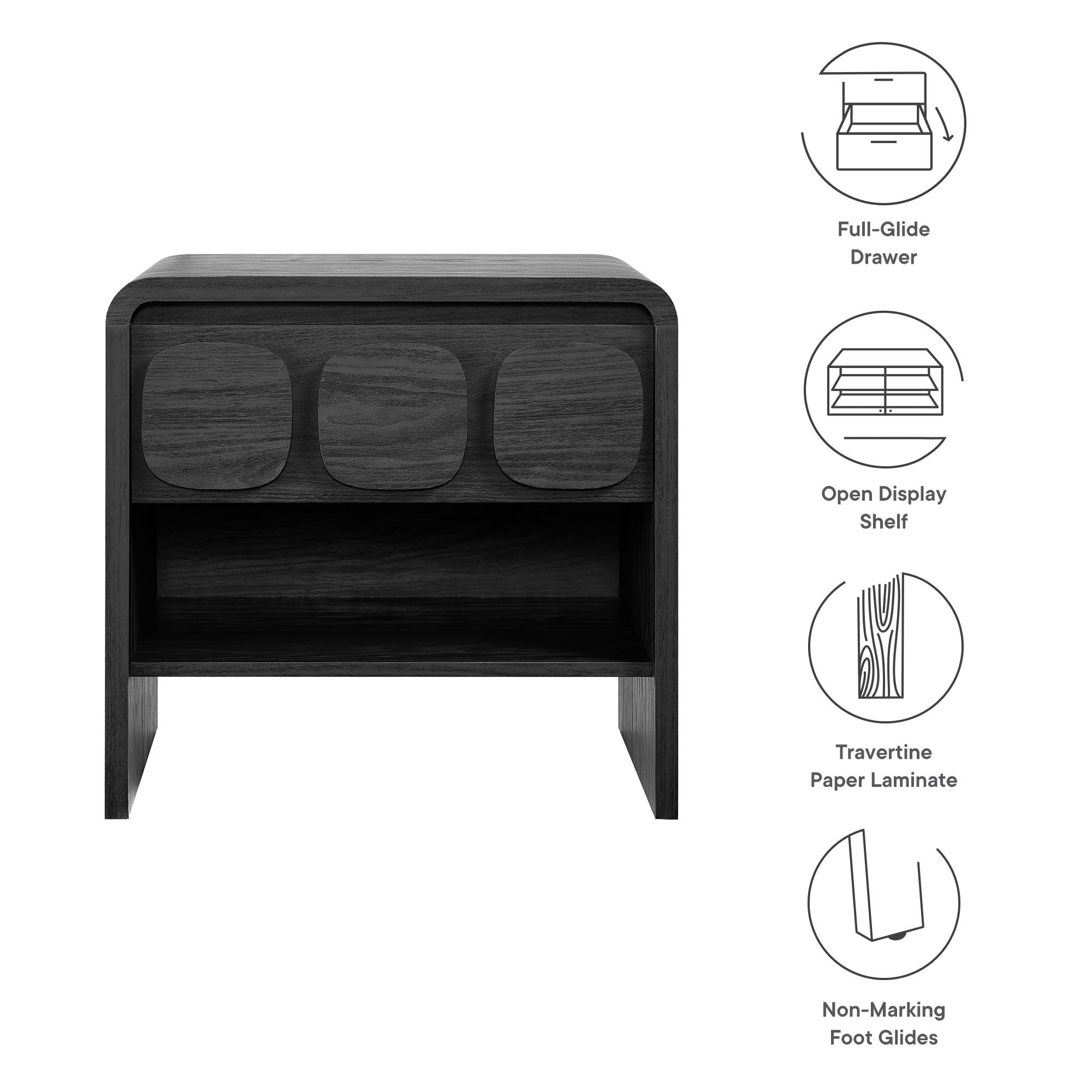 Modway Toscana 1-Drawer Nightstand
