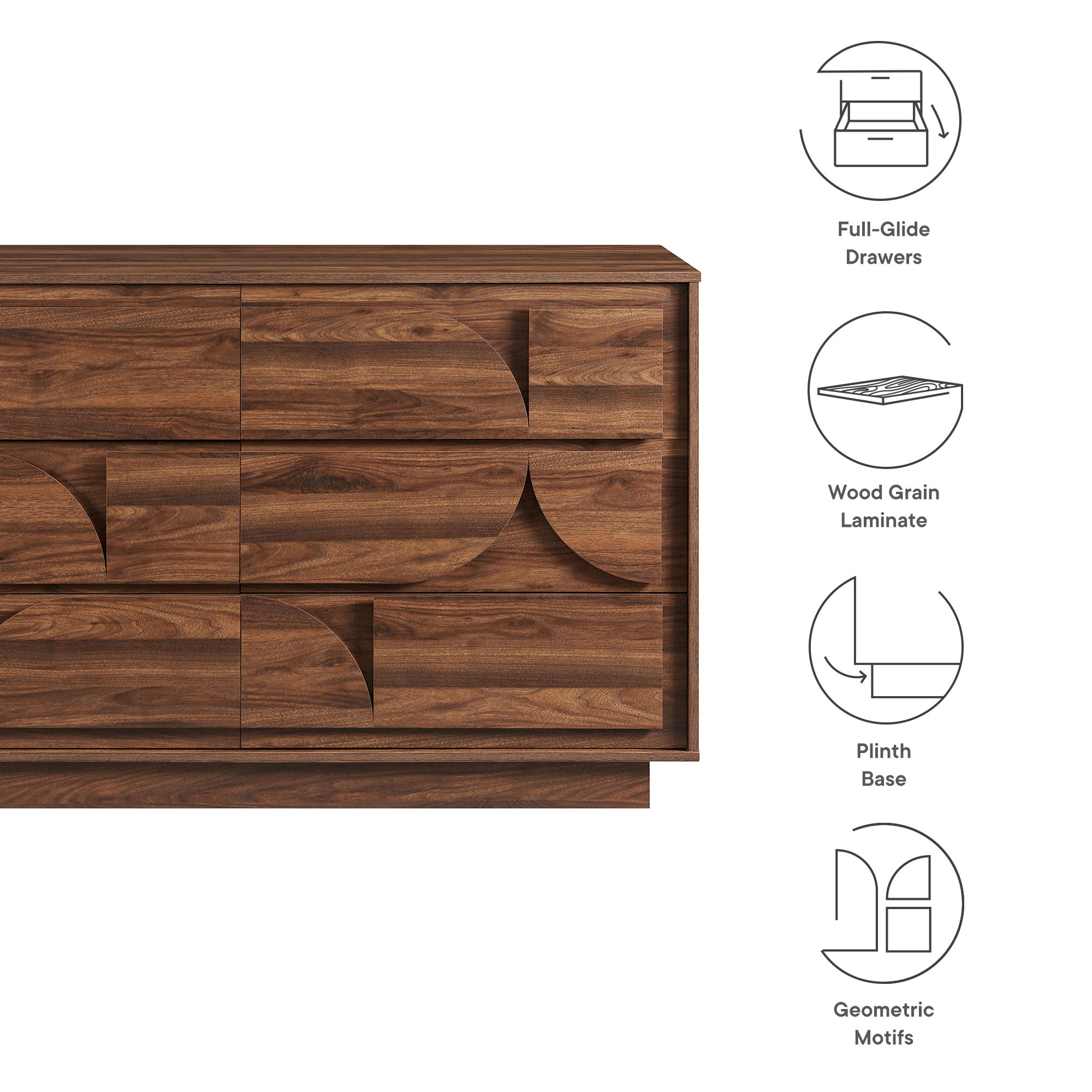 Modway Bulwark 6-Drawer Dresser