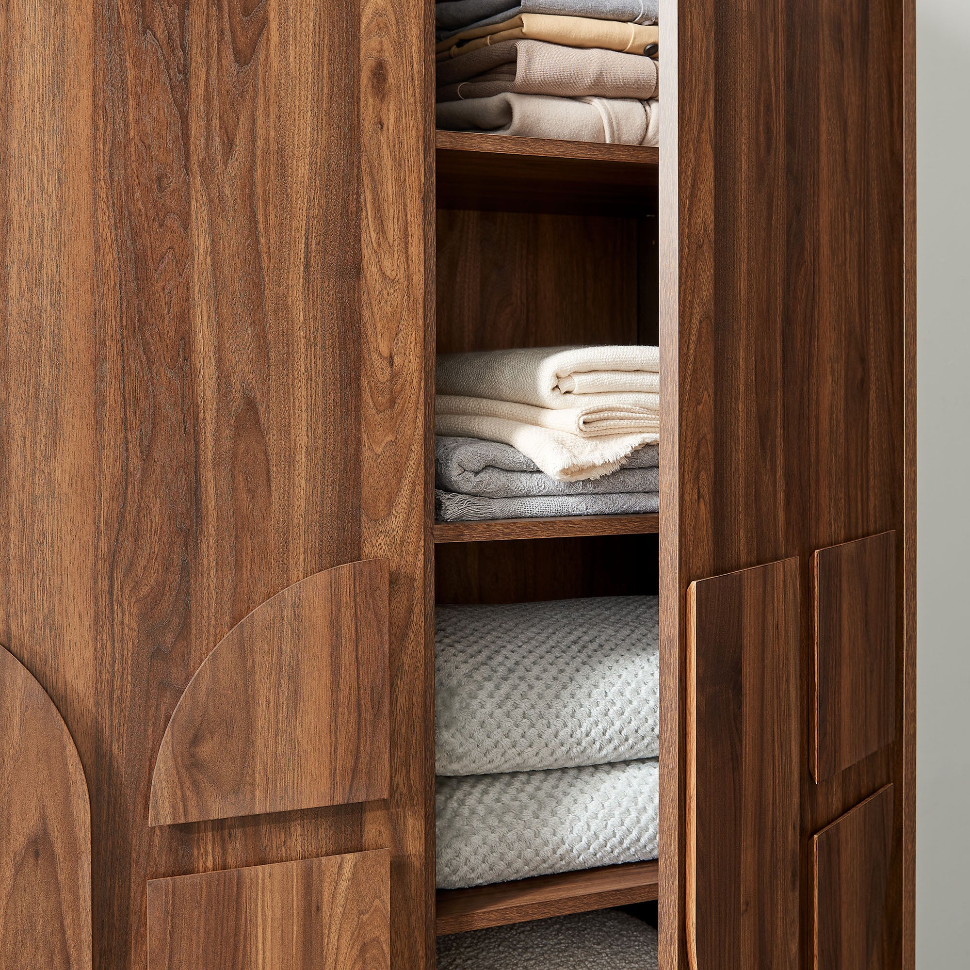 Modway Bulwark 3-Door Wardrobe Closet