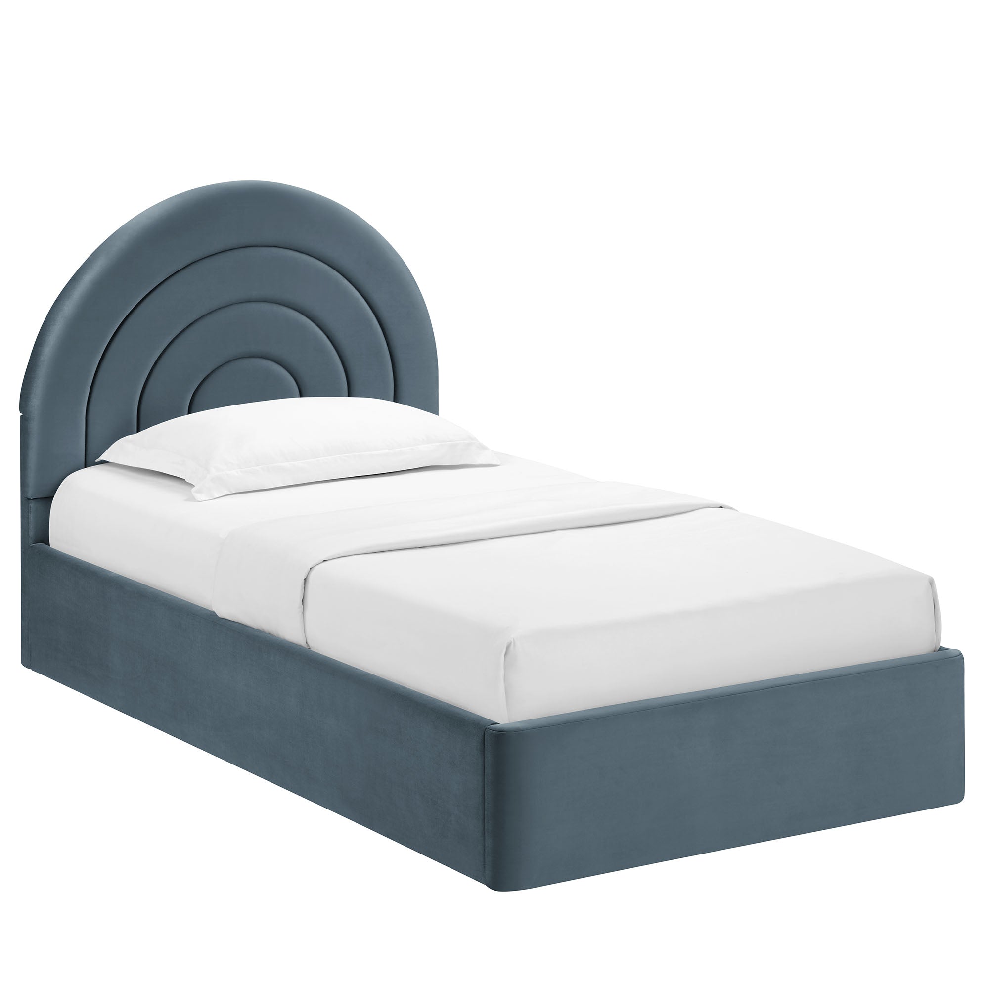 Modway Solana Arched Performance Velvet Twin Platform Bed