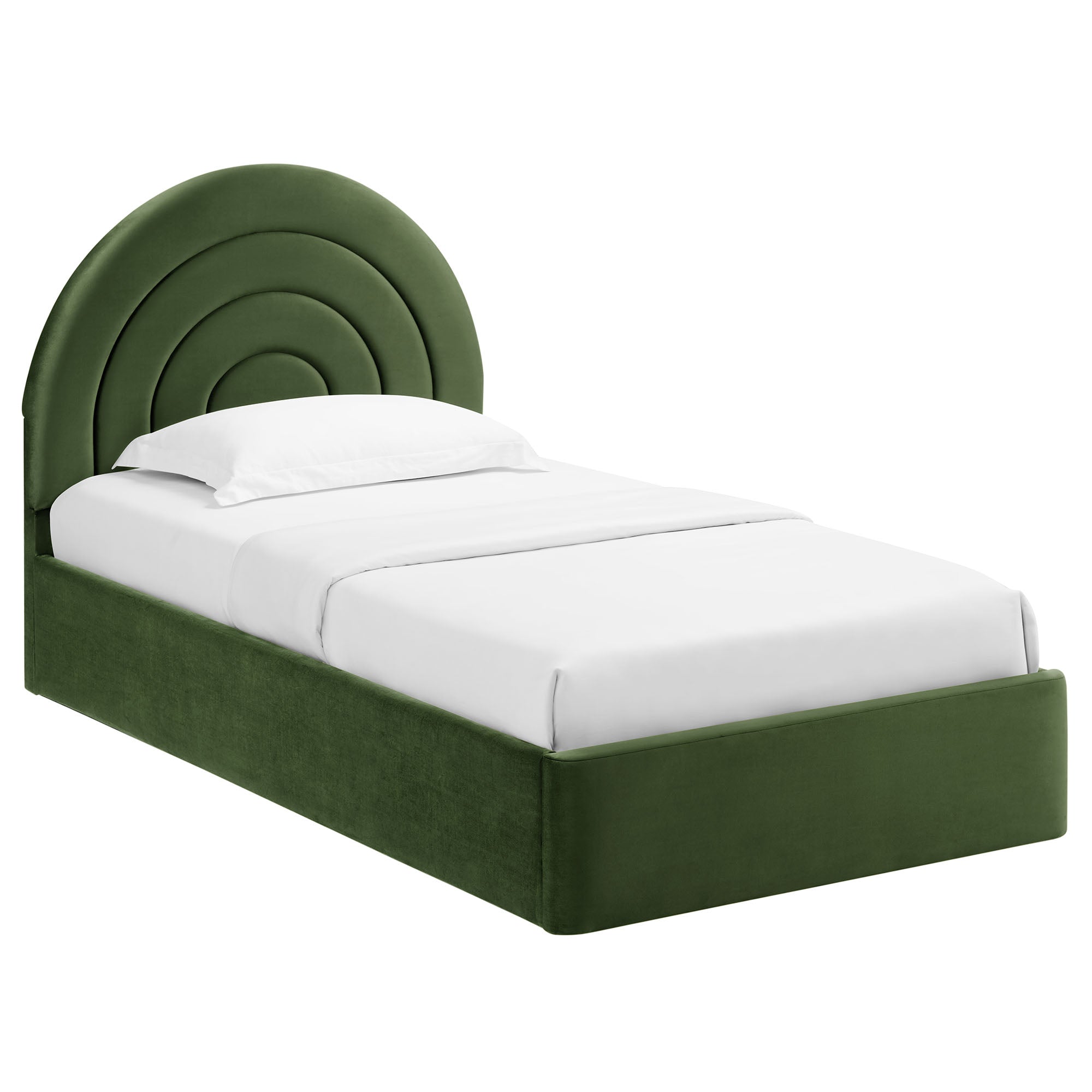 Modway Solana Arched Performance Velvet Twin Platform Bed