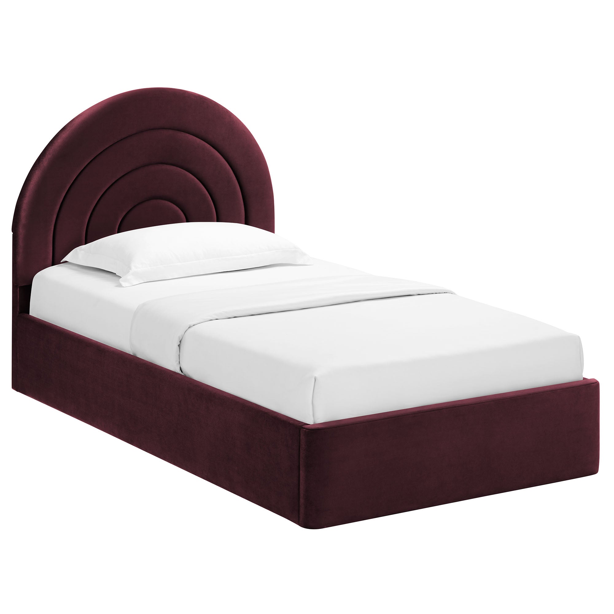 Modway Solana Arched Performance Velvet Twin Platform Bed