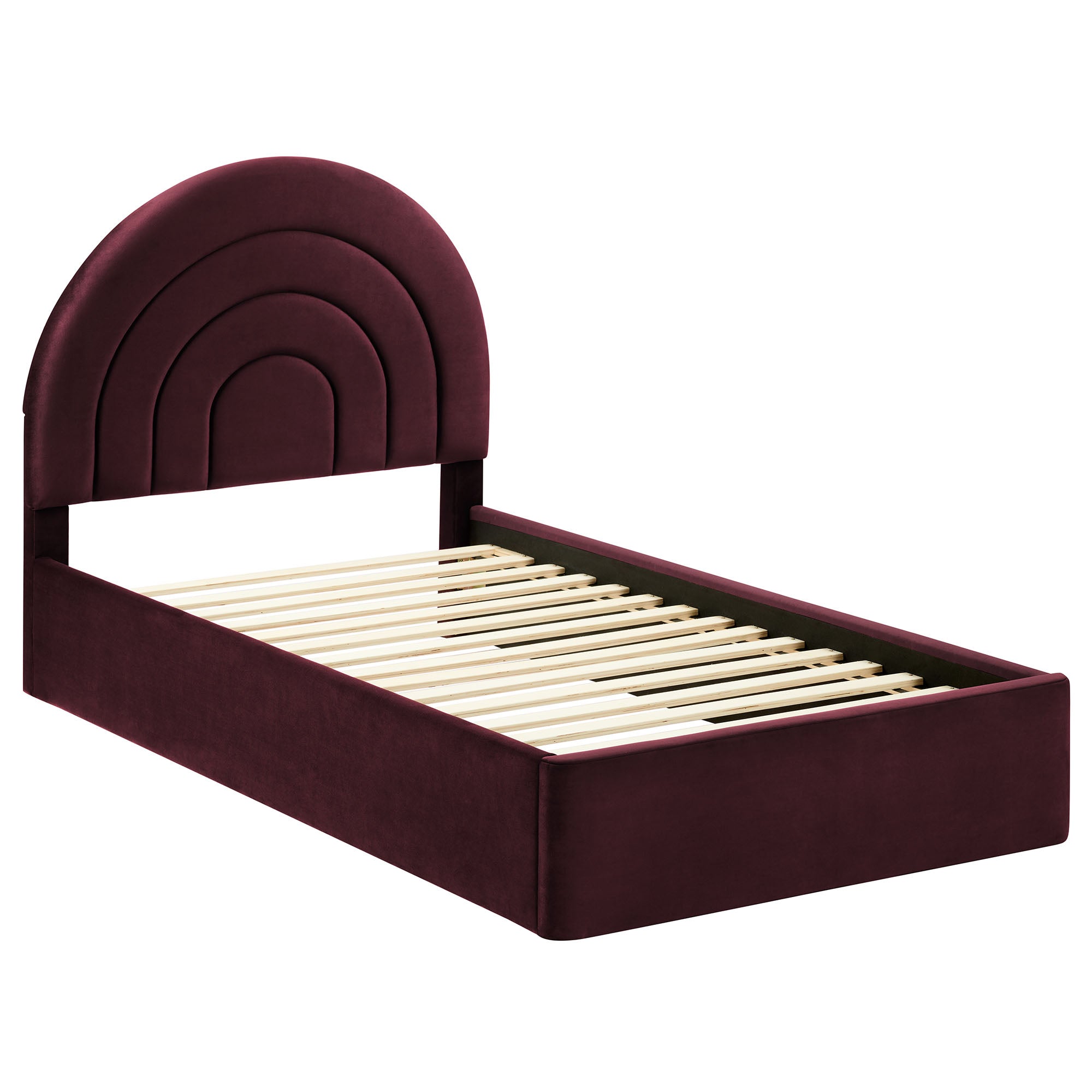Modway Solana Arched Performance Velvet Twin Platform Bed