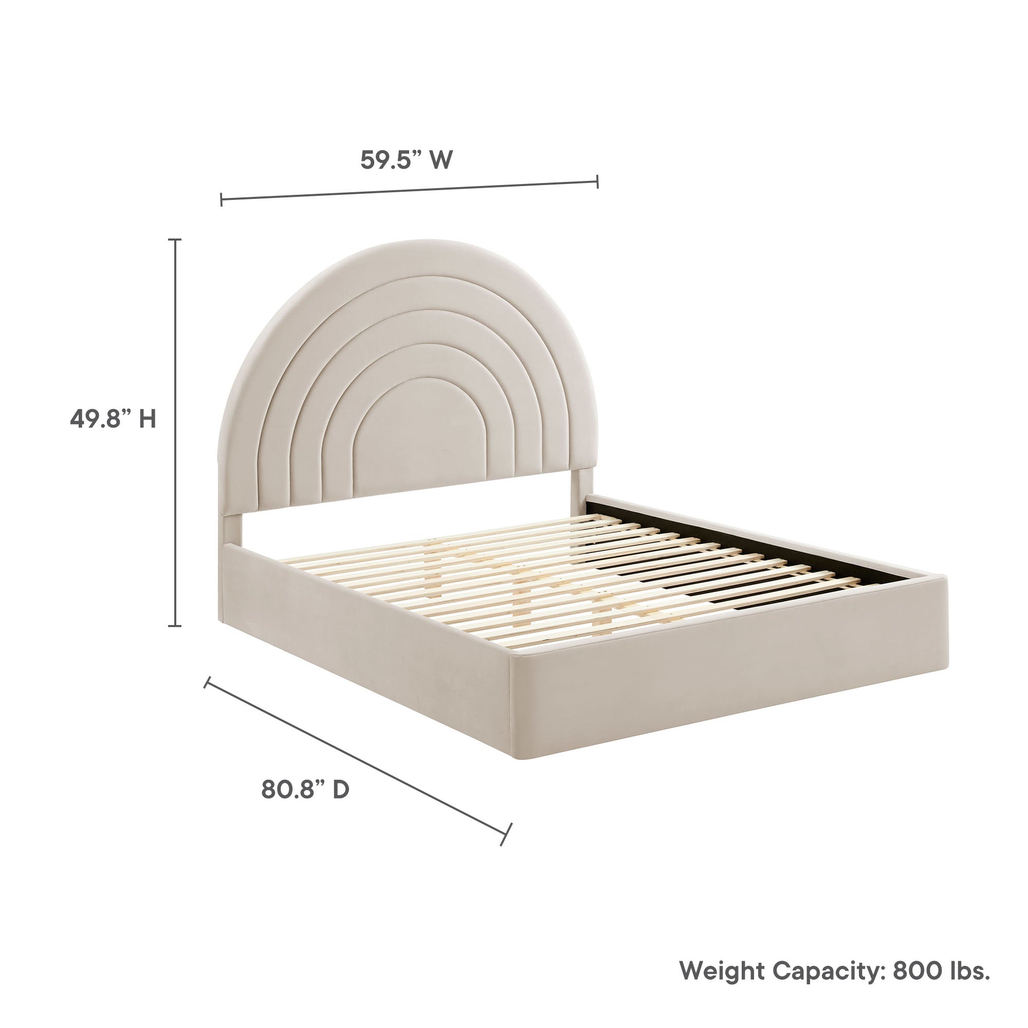Modway Solana Arched Performance Velvet Full Platform Bed