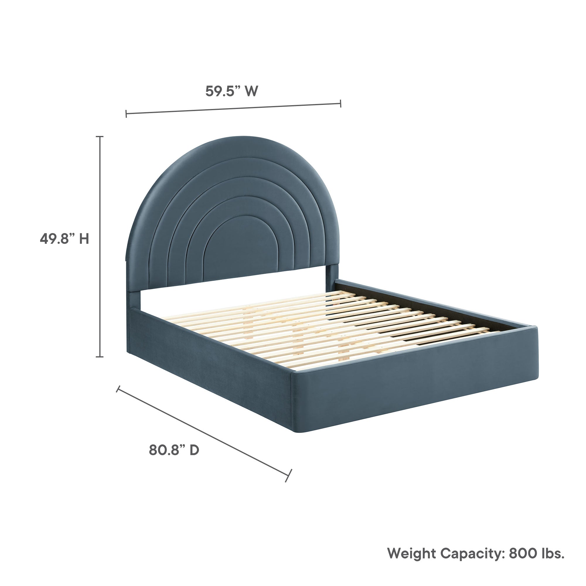 Modway Solana Arched Performance Velvet Full Platform Bed