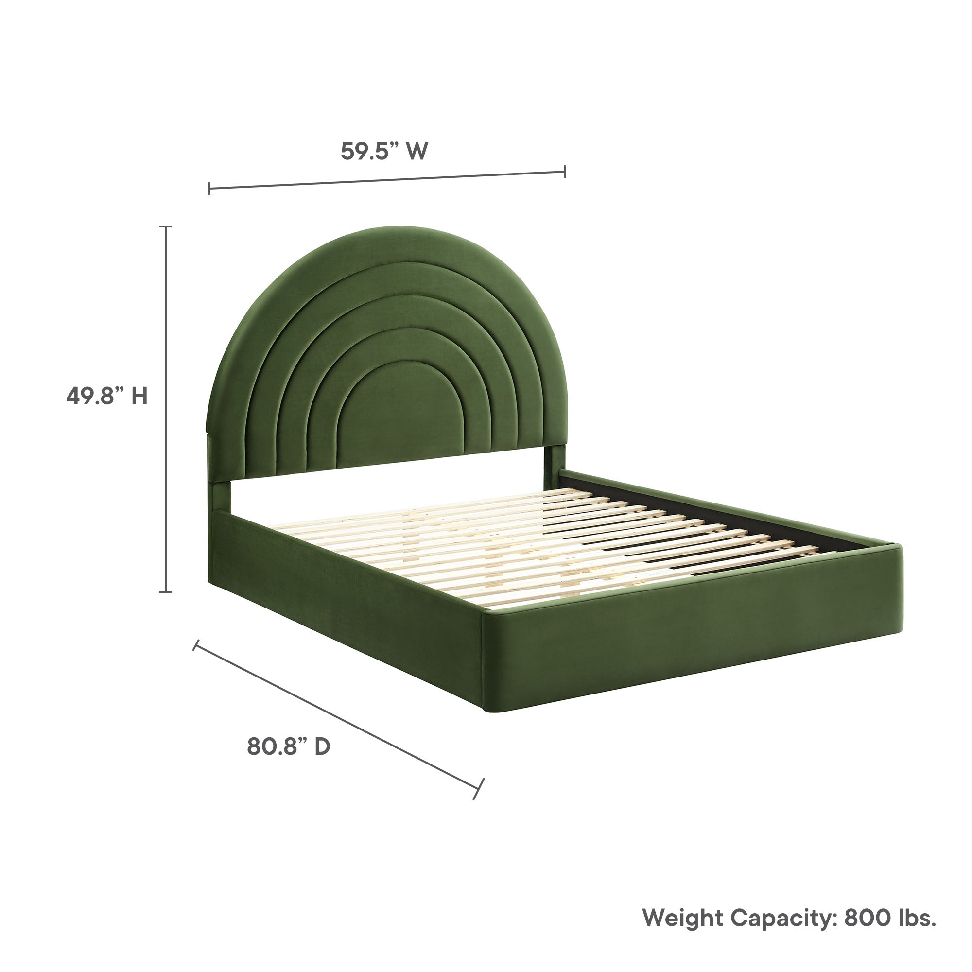 Modway Solana Arched Performance Velvet Full Platform Bed