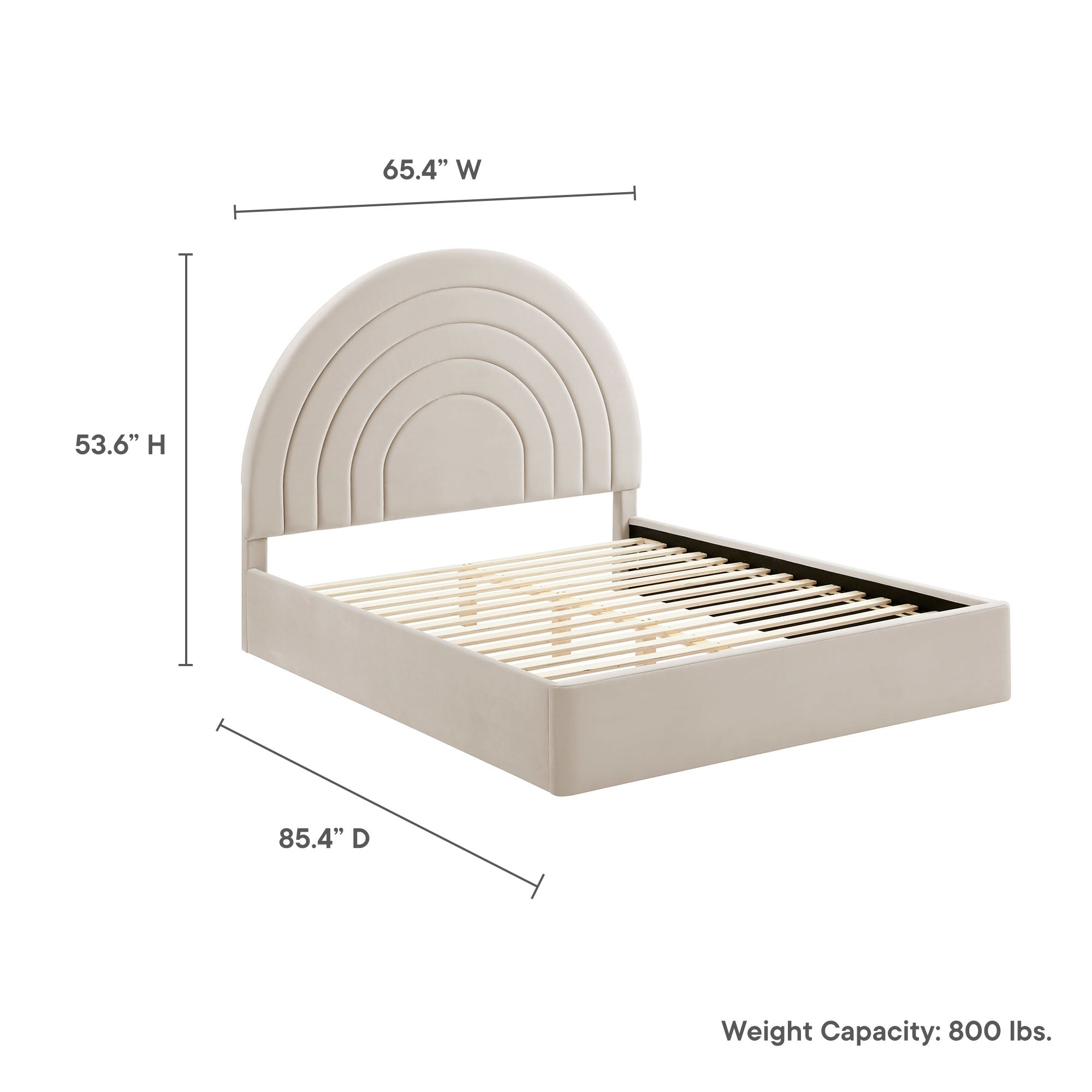 Modway Solana Arched Performance Velvet Queen Platform Bed