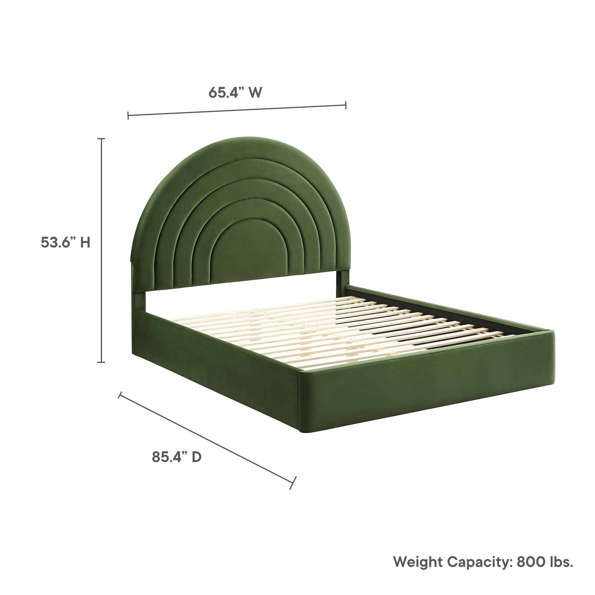 Modway Solana Arched Performance Velvet Queen Platform Bed