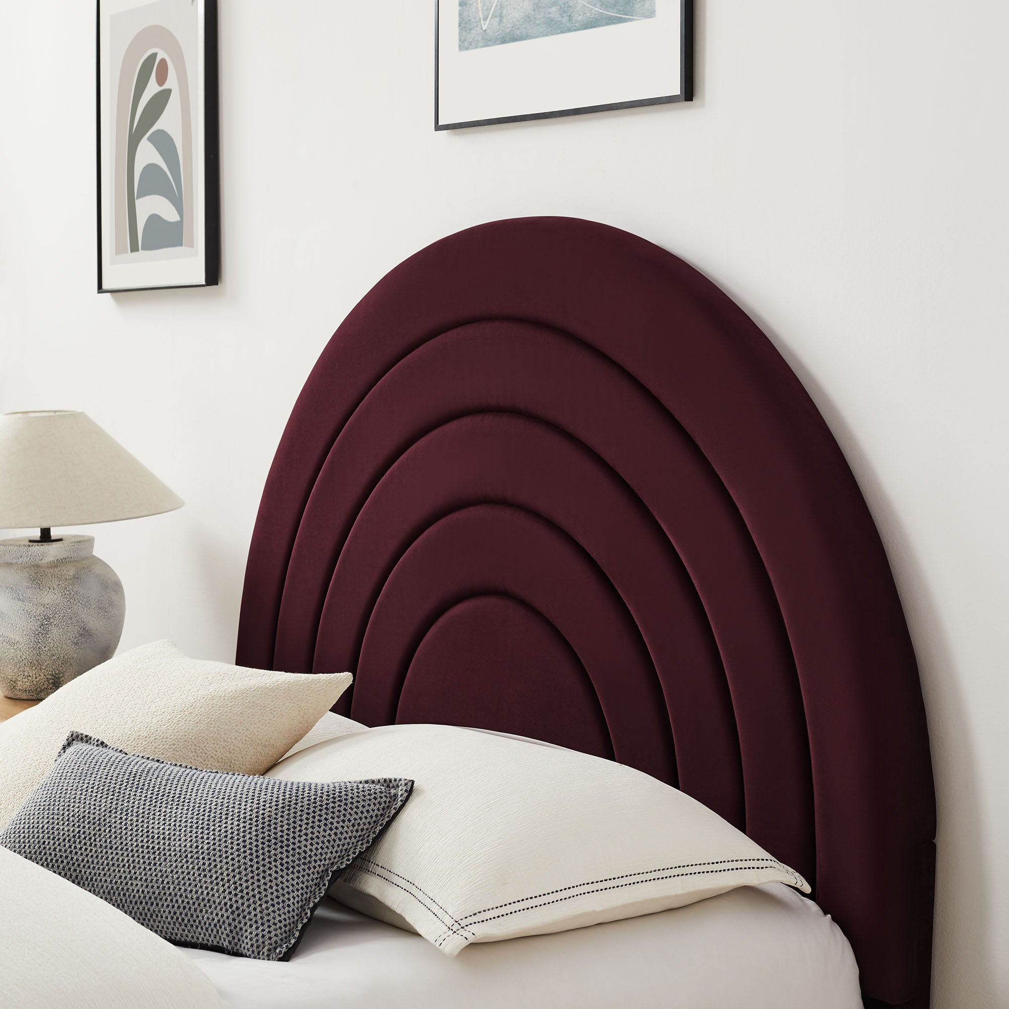 Modway Solana Arched Performance Velvet Queen Platform Bed