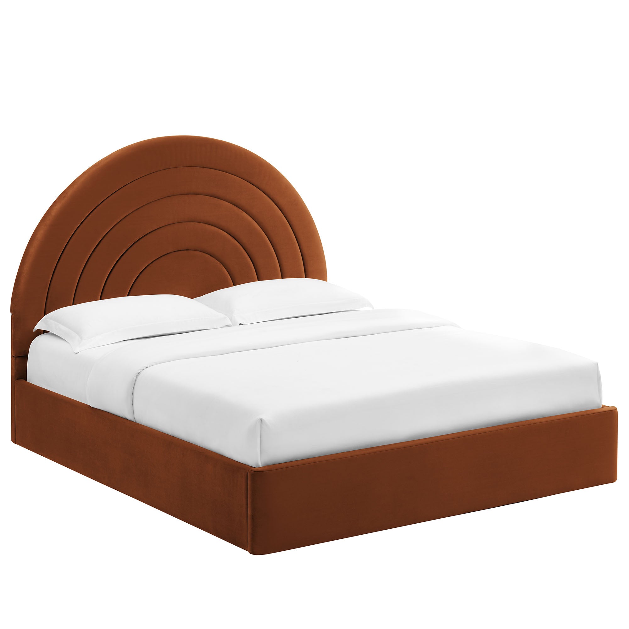 Modway Solana Arched Performance Velvet Queen Platform Bed