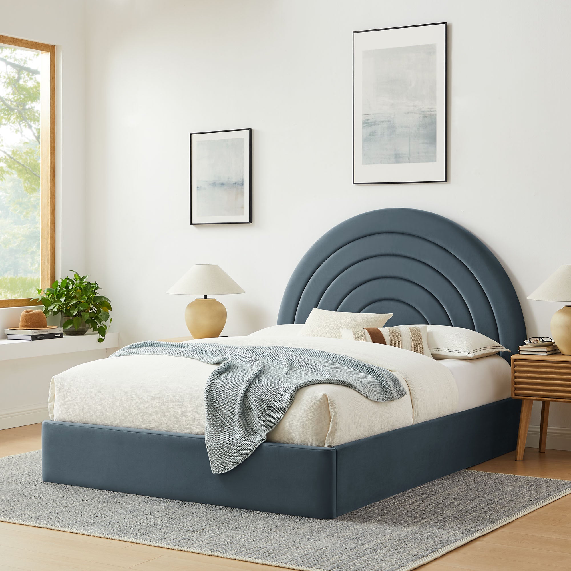 Modway Solana Arched Performance Velvet King Platform Bed