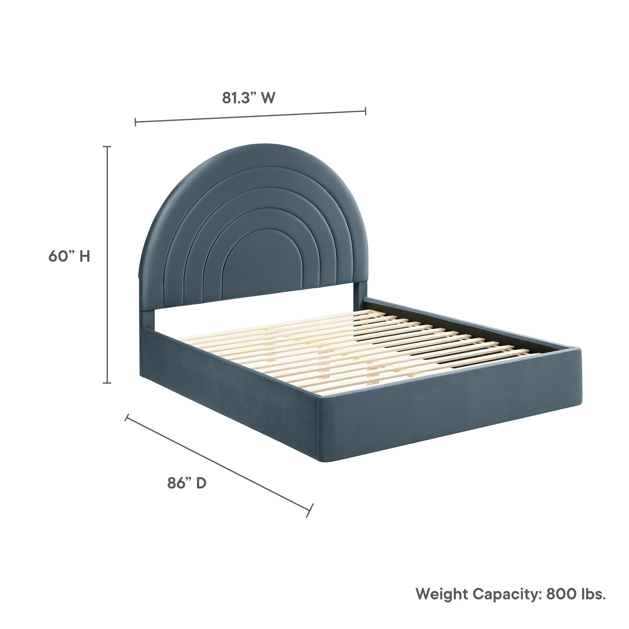 Modway Solana Arched Performance Velvet King Platform Bed