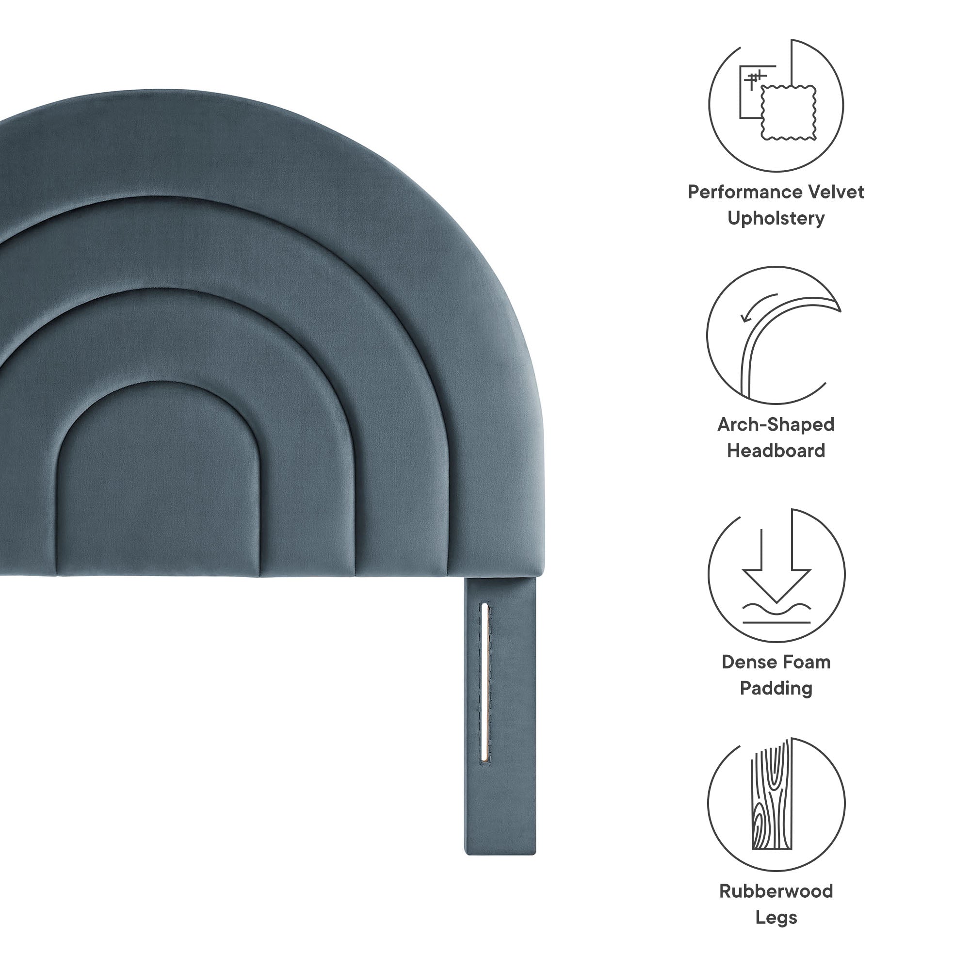 Modway Solana Arched Performance Velvet Twin Headboard