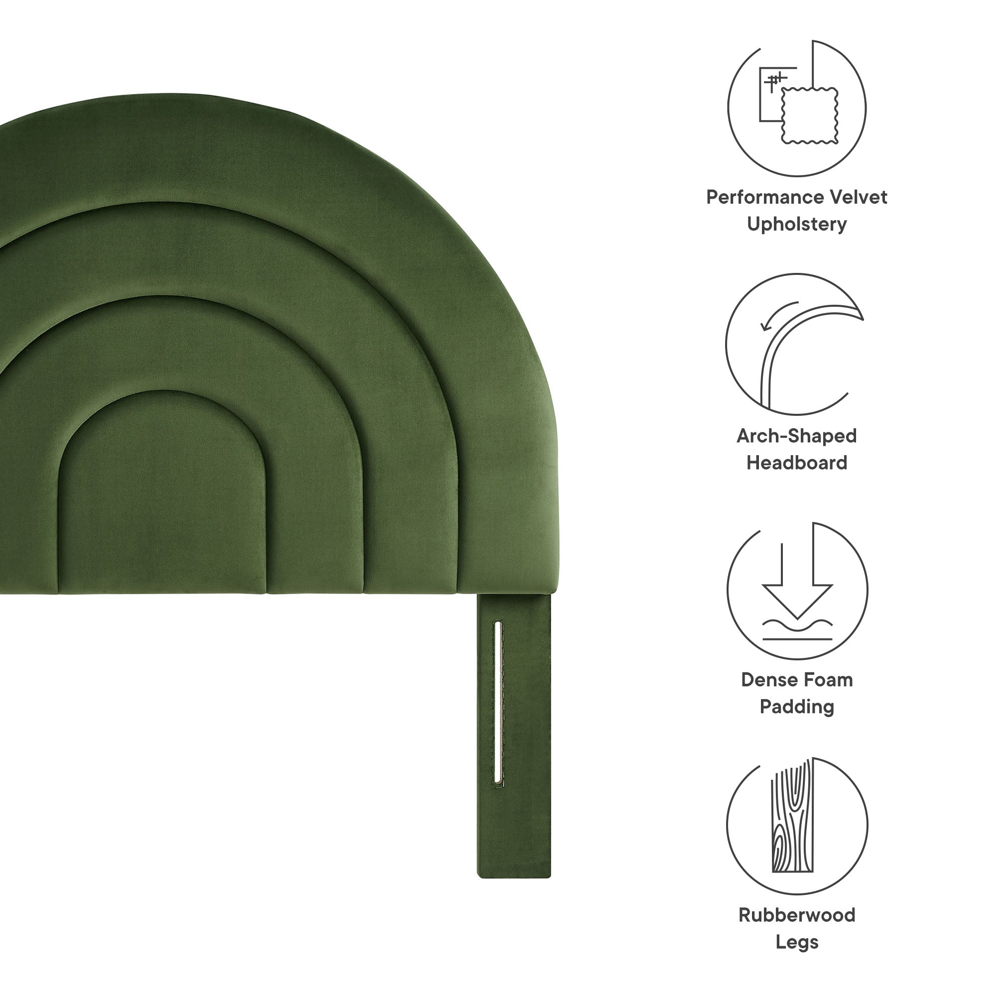 Modway Solana Arched Performance Velvet Twin Headboard