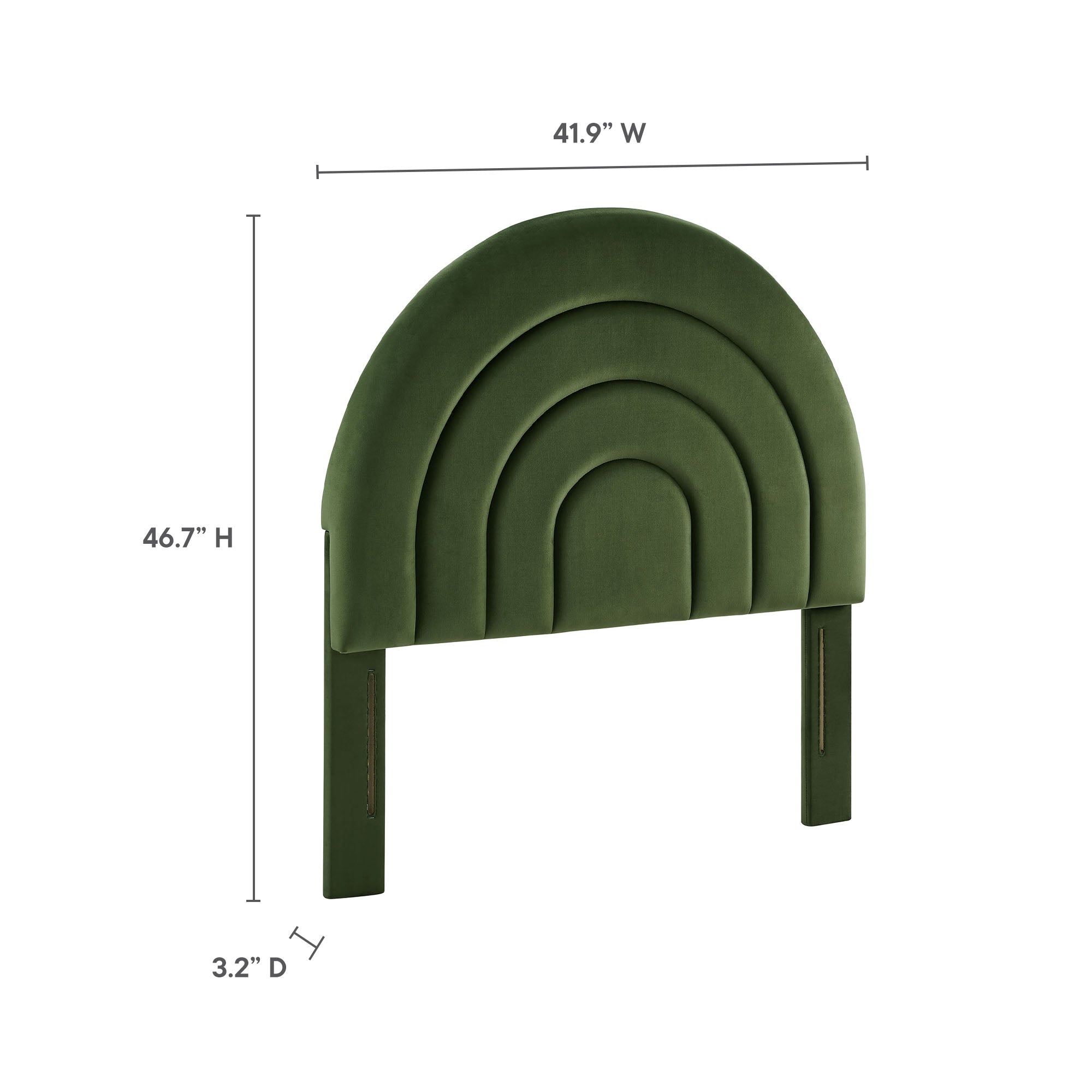 Modway Solana Arched Performance Velvet Twin Headboard