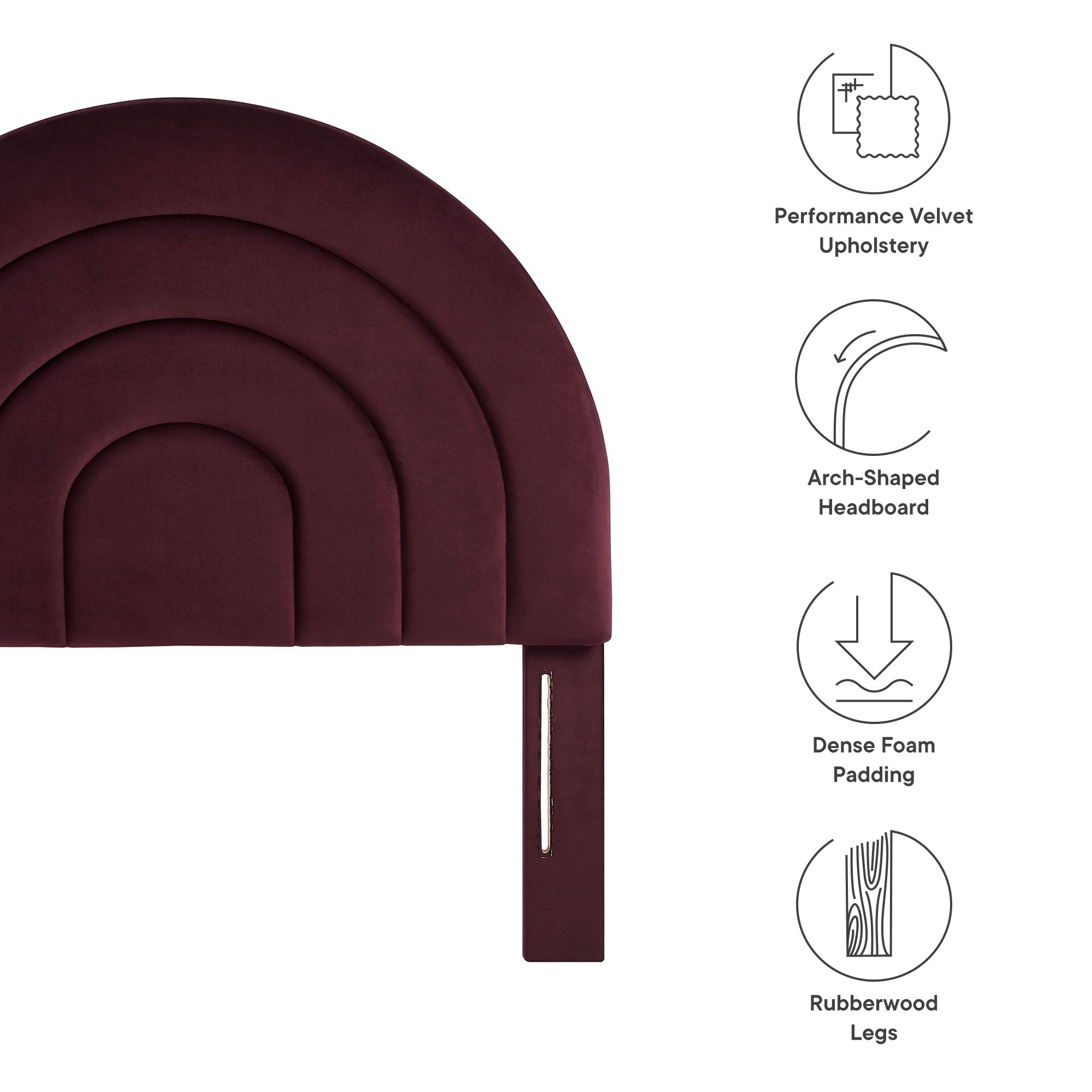 Modway Solana Arched Performance Velvet Twin Headboard