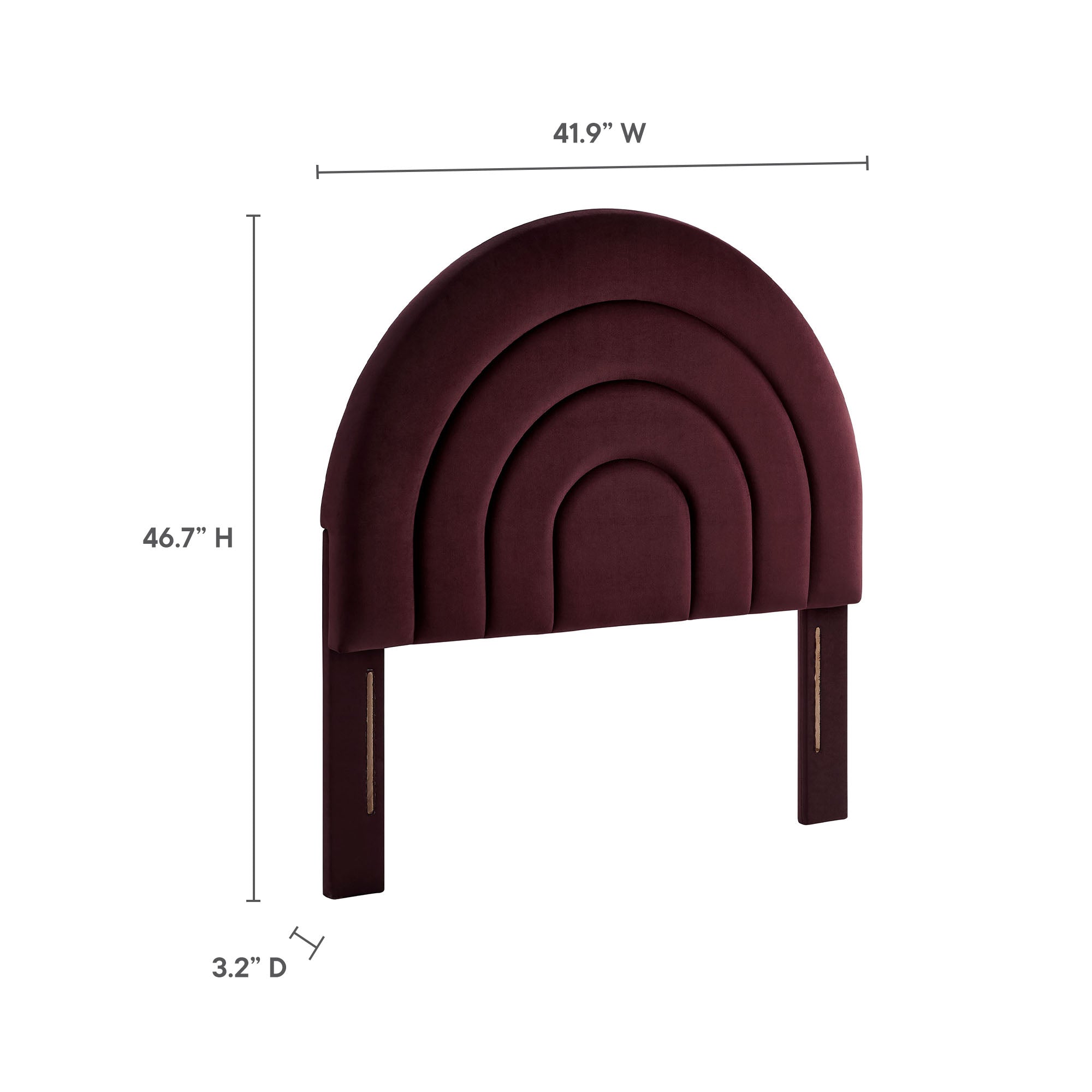 Modway Solana Arched Performance Velvet Twin Headboard
